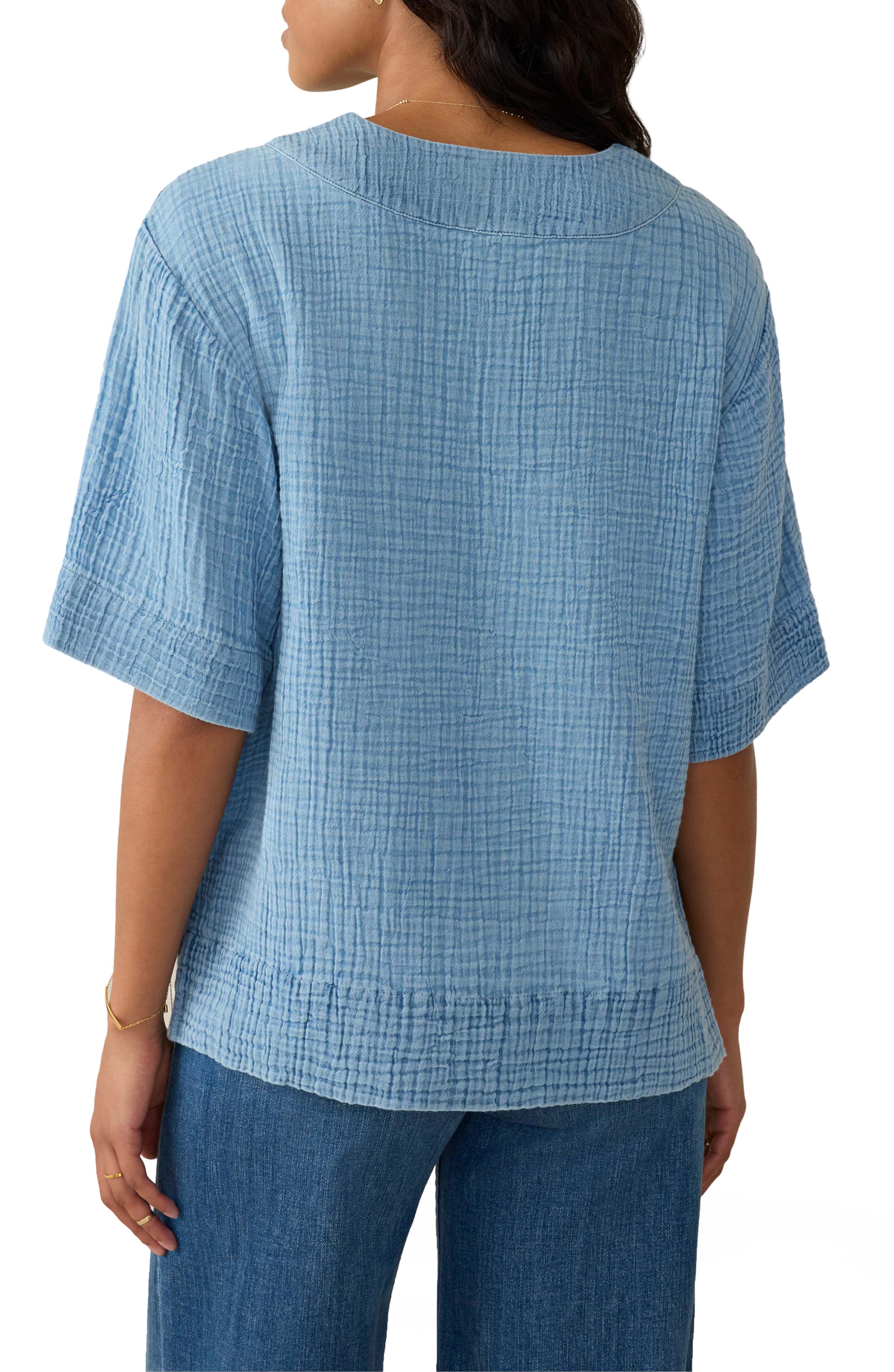 Dune Organic Cotton Gauze Popover Top - image 4