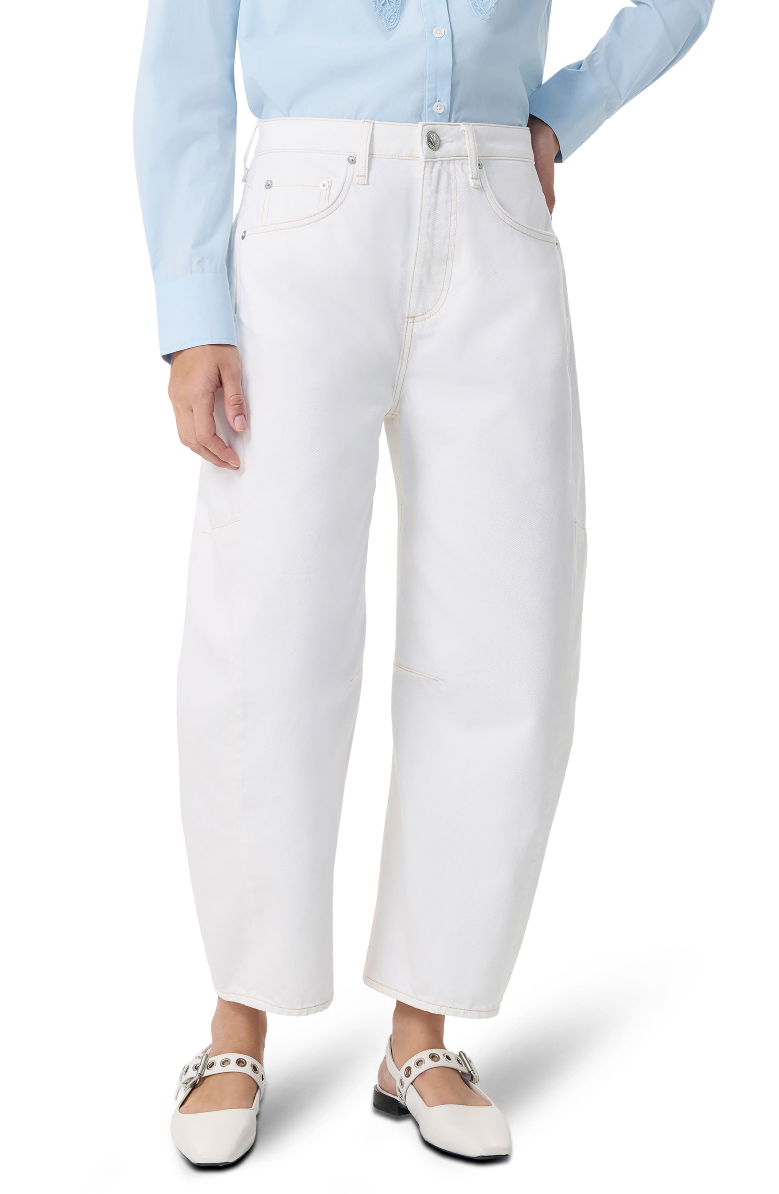 Charlie High Waist Barrel Leg Ankle Jeans - image 1