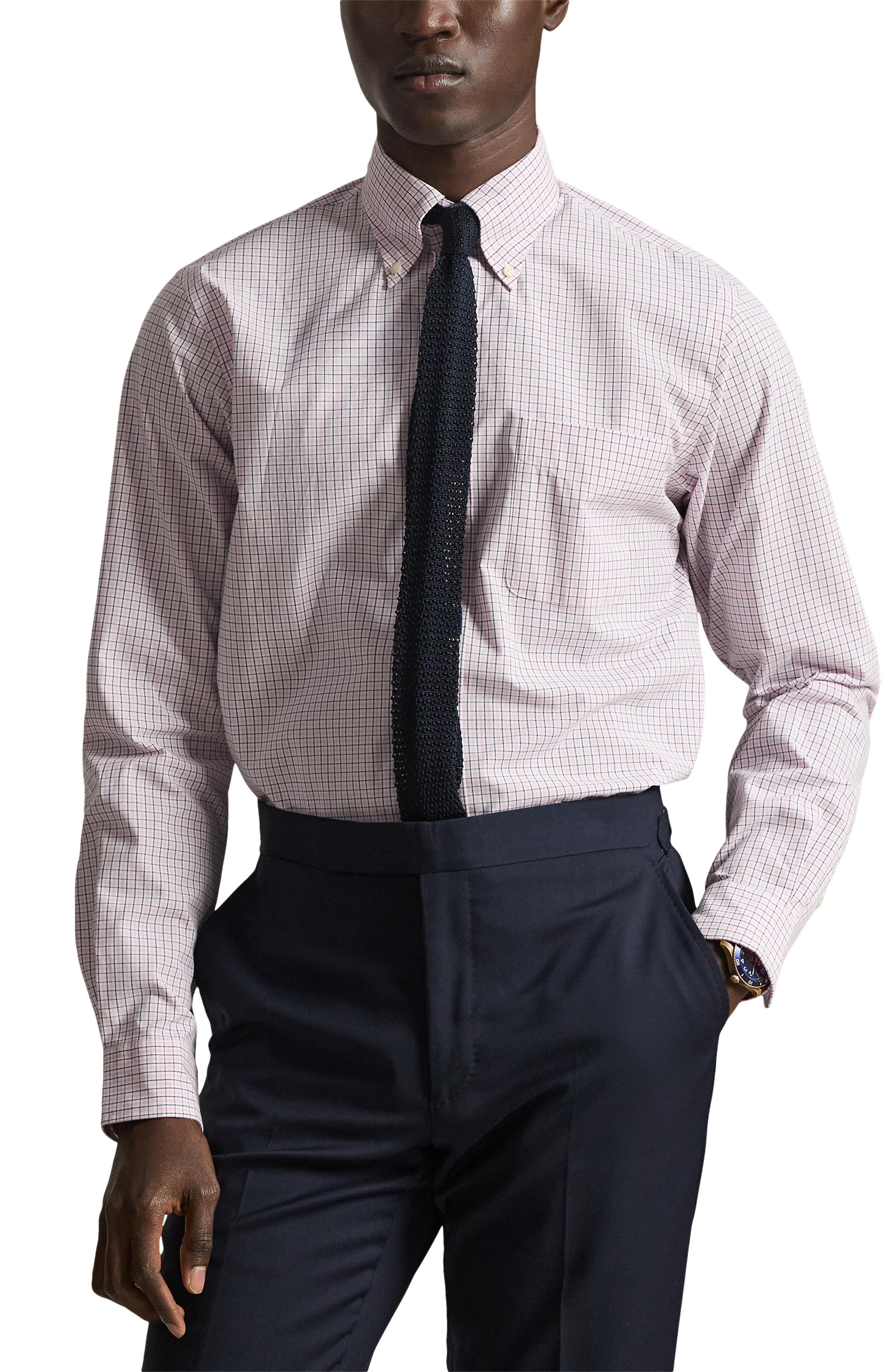Classic Fit Check Cotton Poplin Button-Down Shirt - image 1