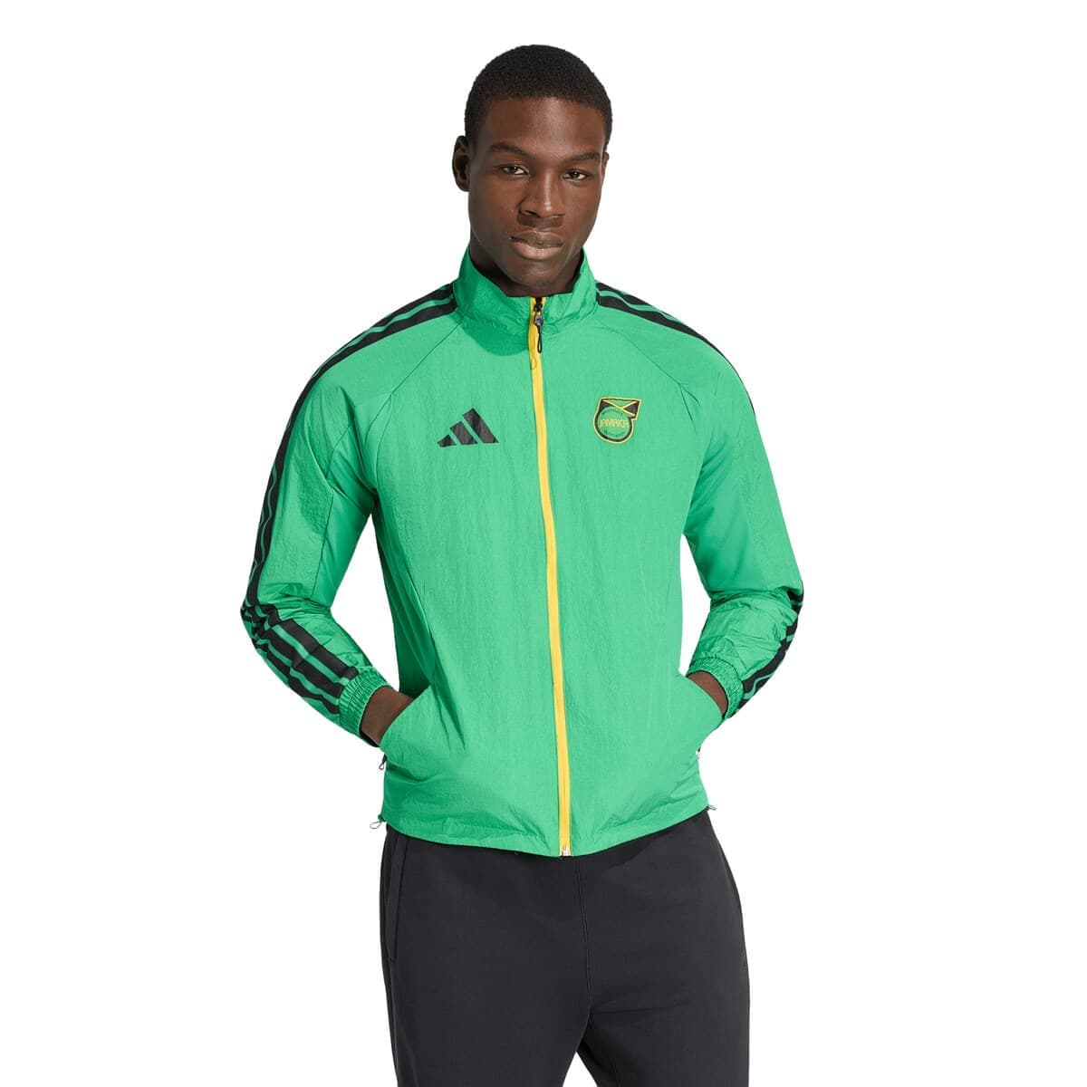 Men's adidas Green Jamaica National Team Anthem Full-Zip Jacket - image 1