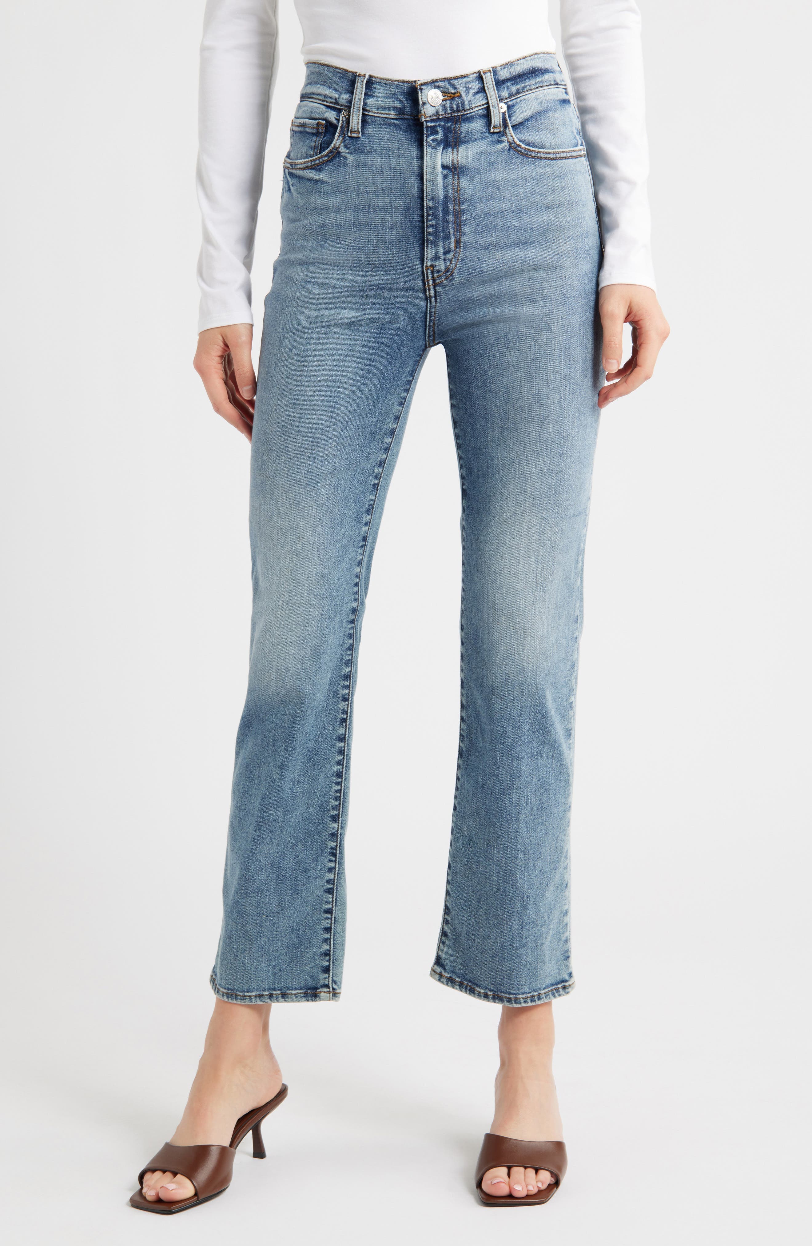 Le Sleek High Waist Ankle Straight Leg Jeans - image 1