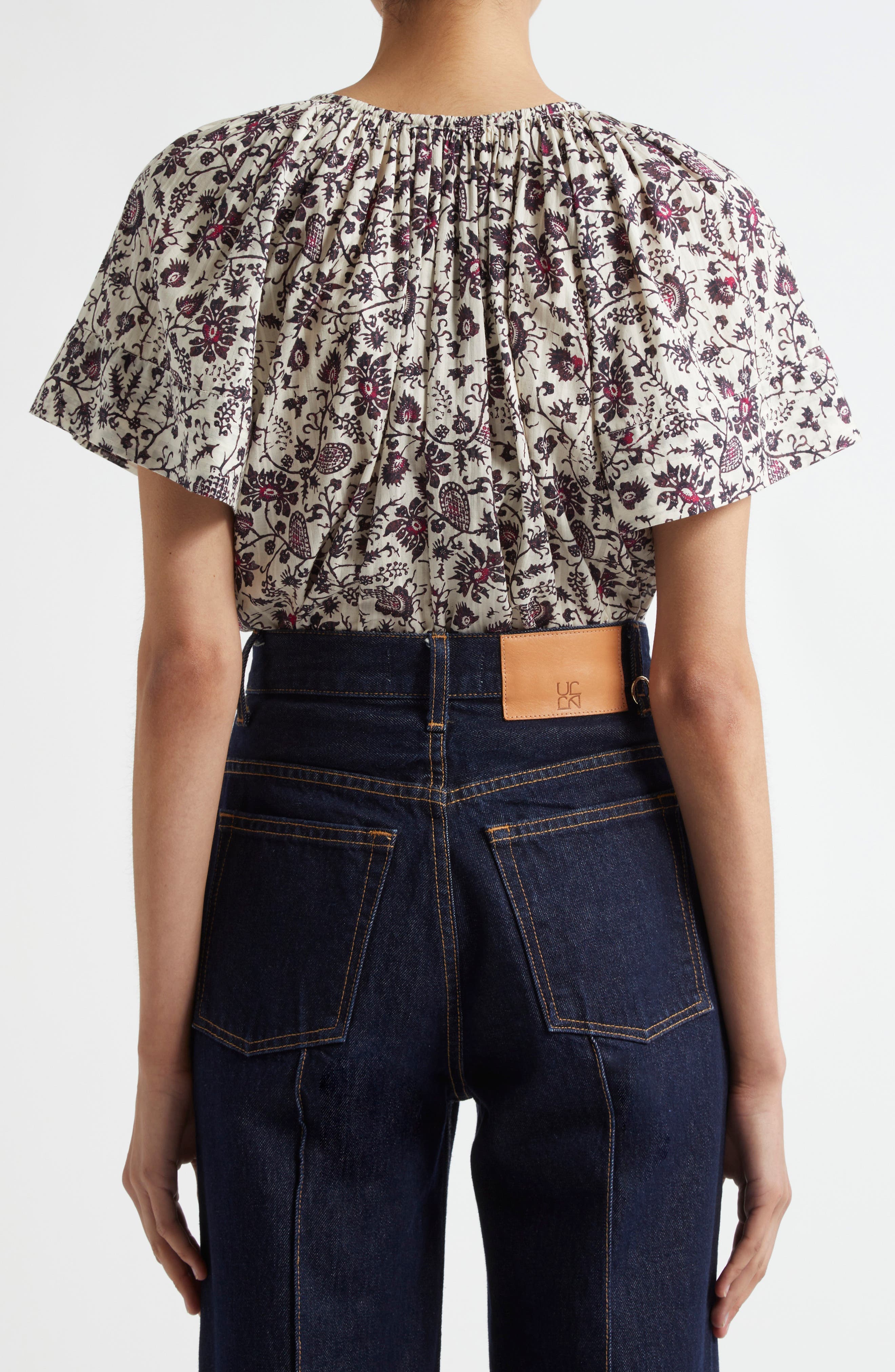 Sena Flutter Sleeve Cotton Blend Top - image 2