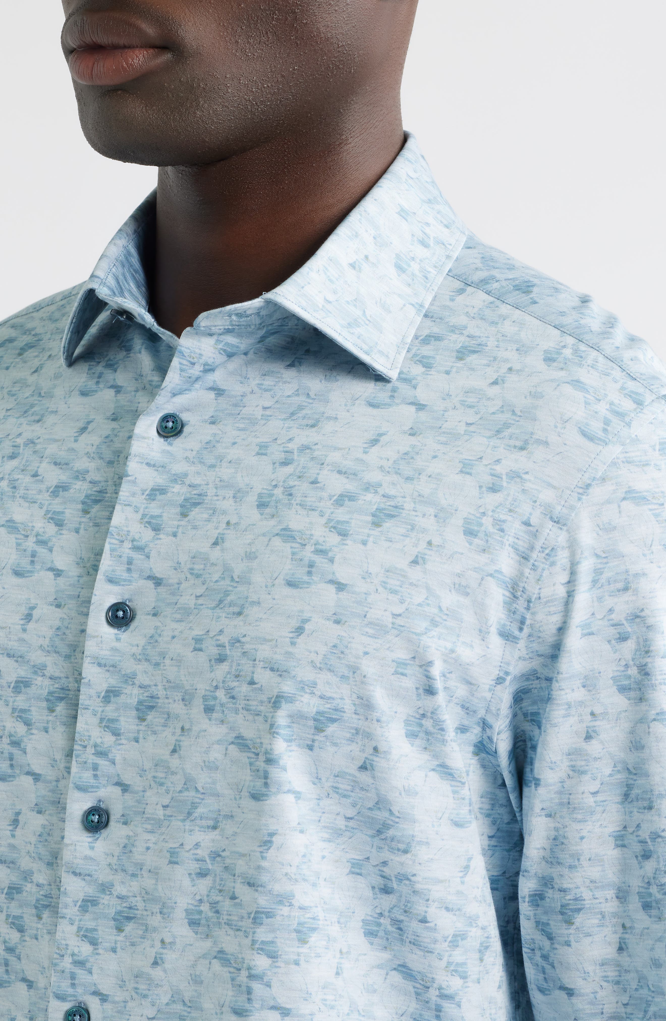 Jimmy OoohCotton Abstract Floral Button-Up Shirt - image 2