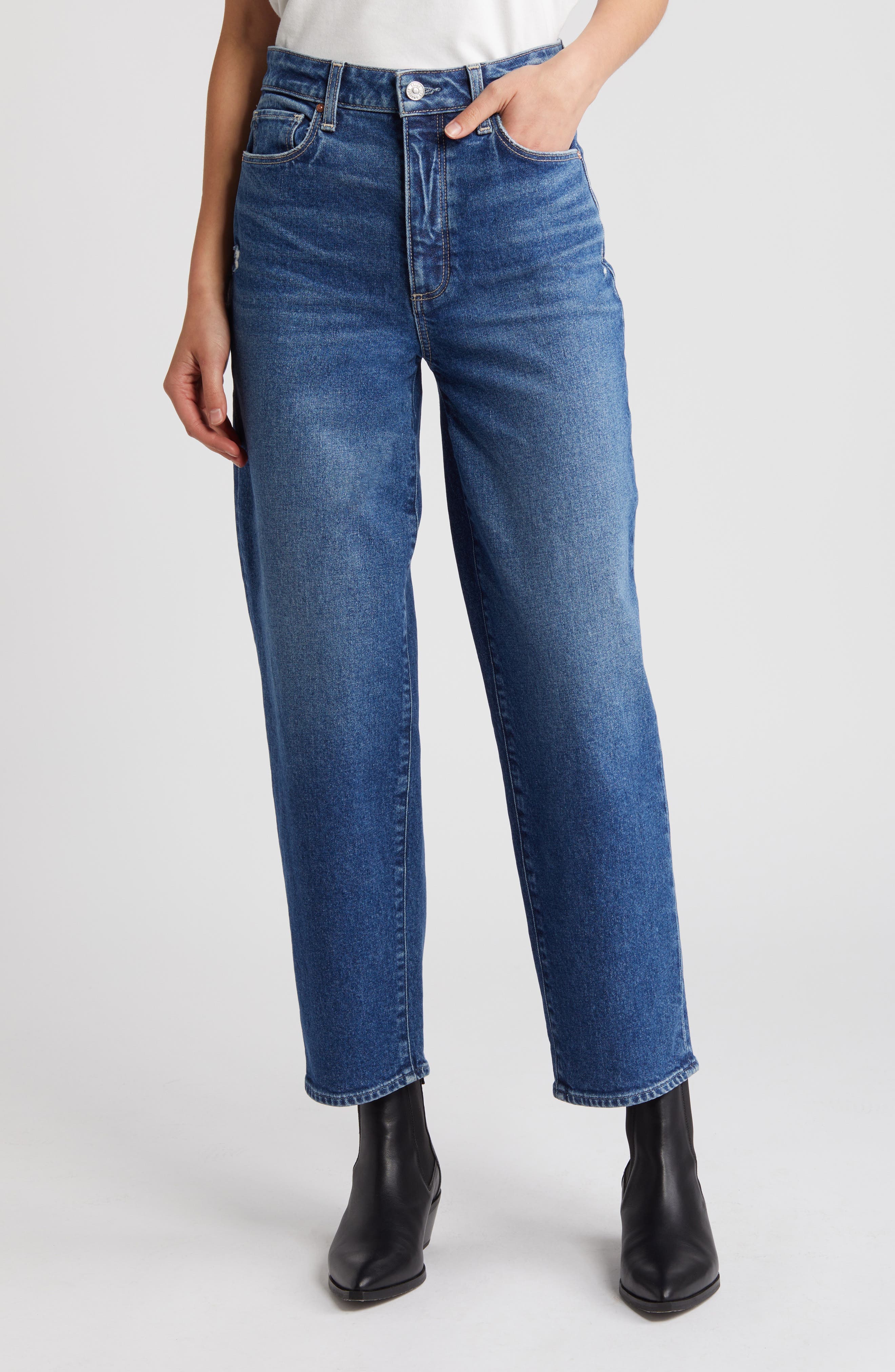 Alexis High Waist Ankle Barrel Jeans - image 1