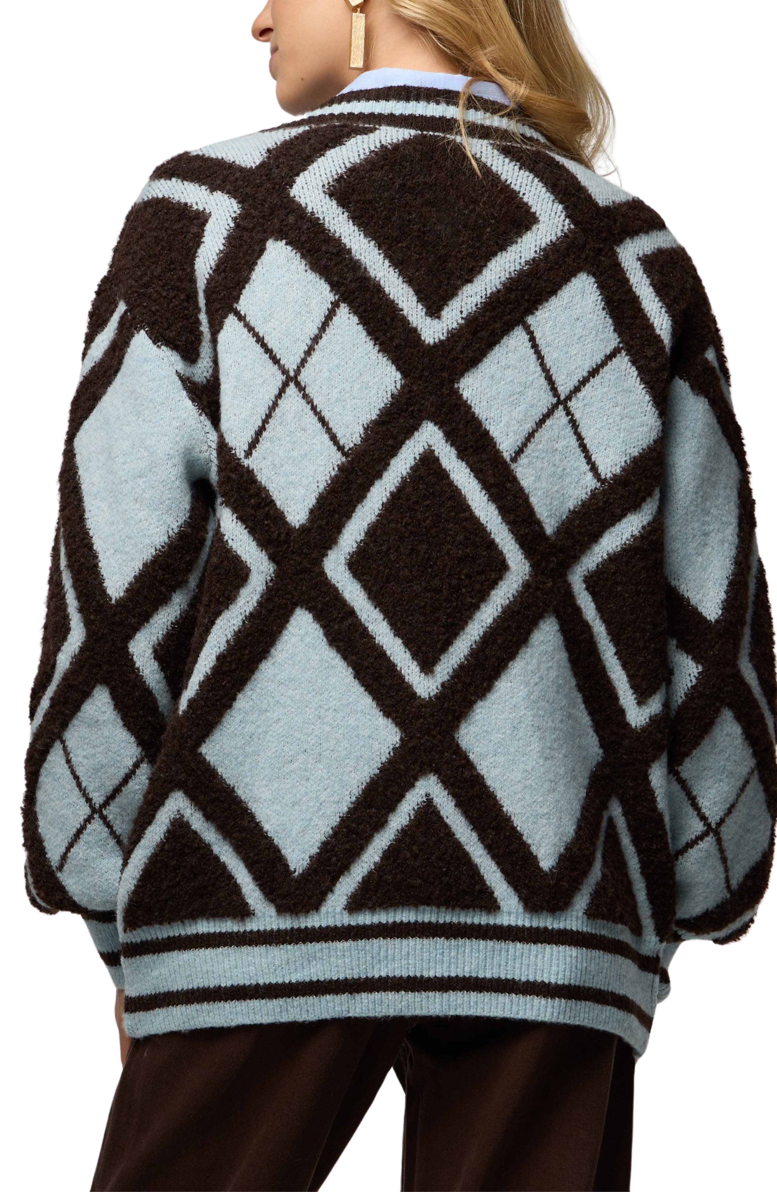 Argyle Stripe Cardigan - image 2