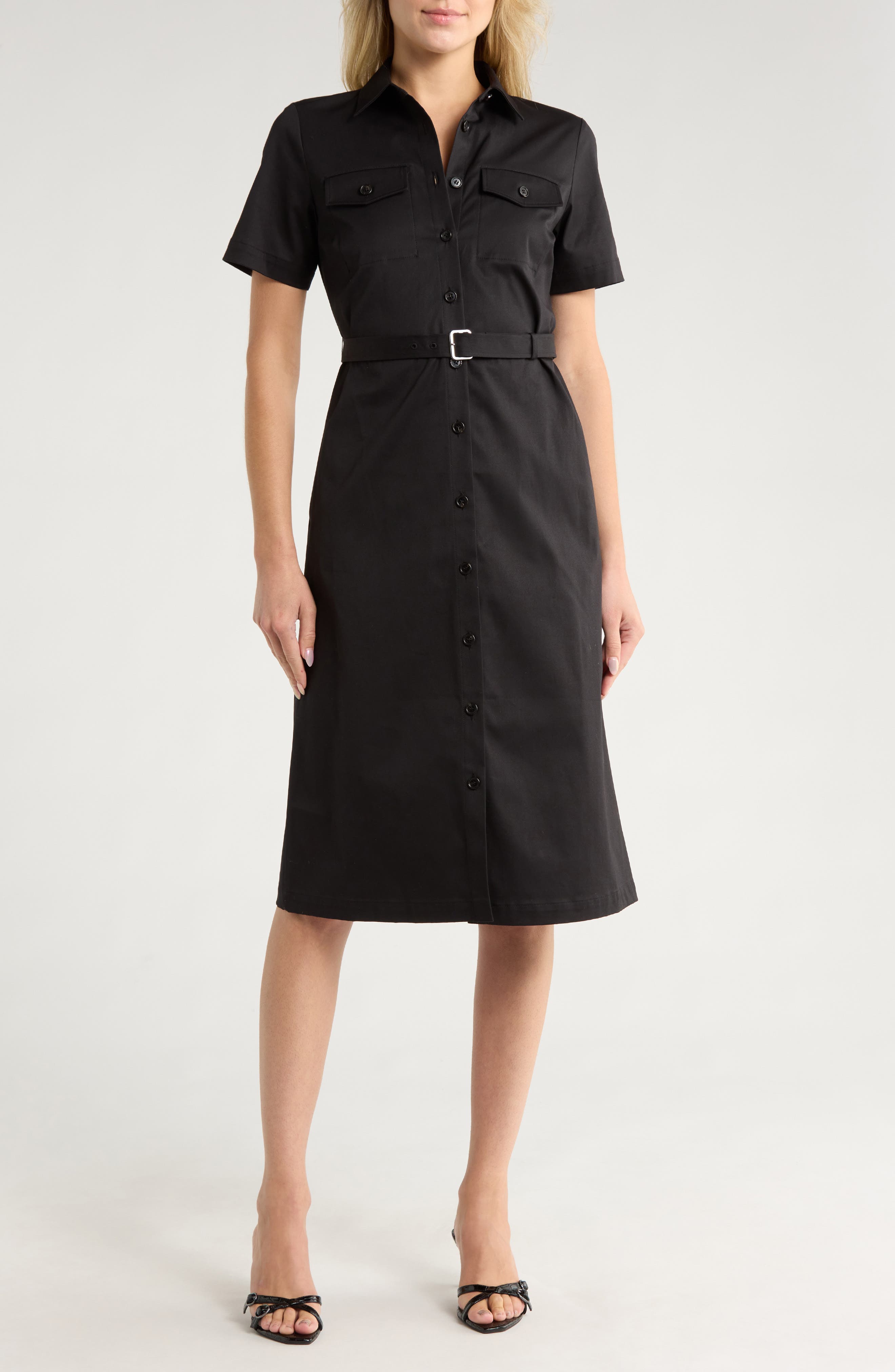 Short Sleeve Shirtdress - image 1