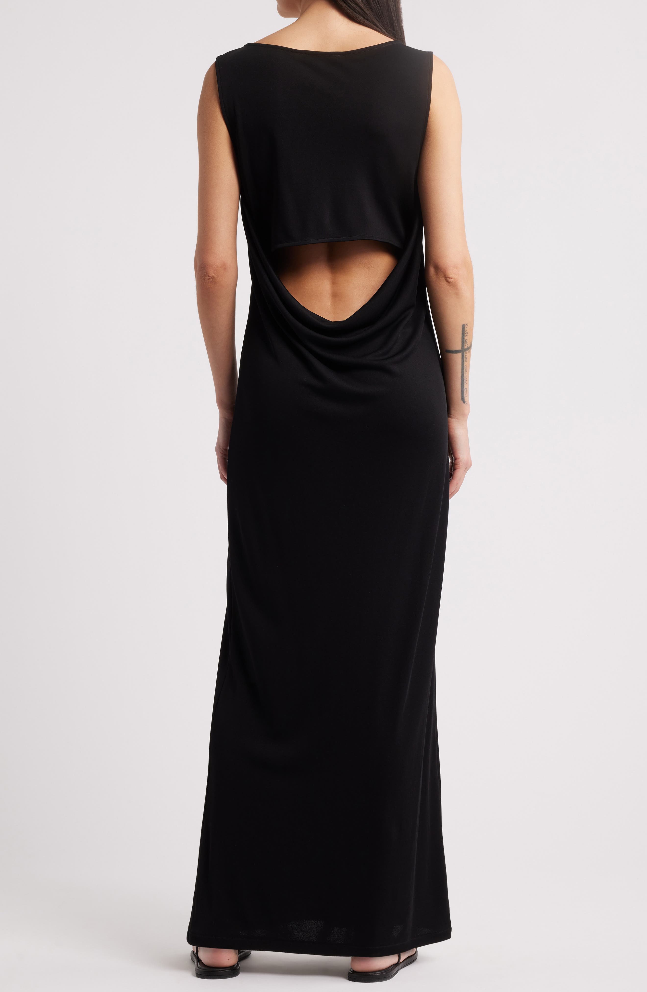 Drape Sleeveless Cutout Maxi Dress - image 2