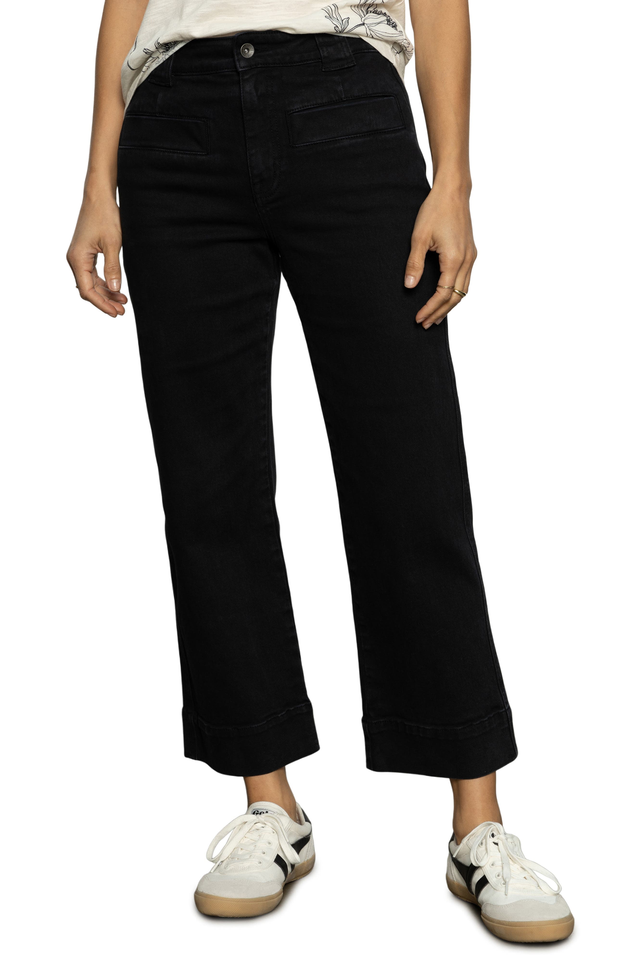 Voyage High Waist Crop Wide Leg Jeans - image 1