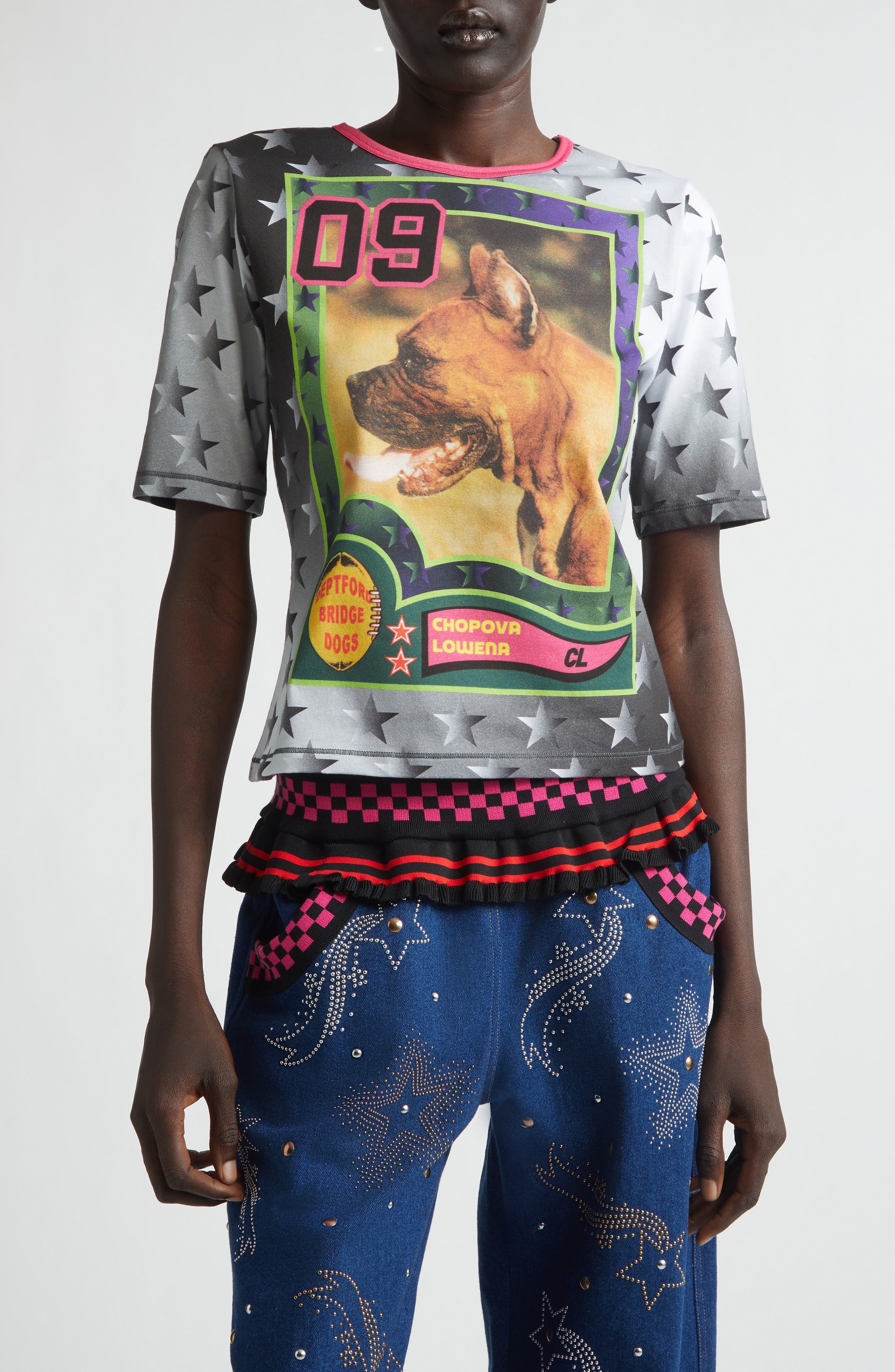 Deptford Dogs Fitted Jersey Graphic T-Shirt - image 1
