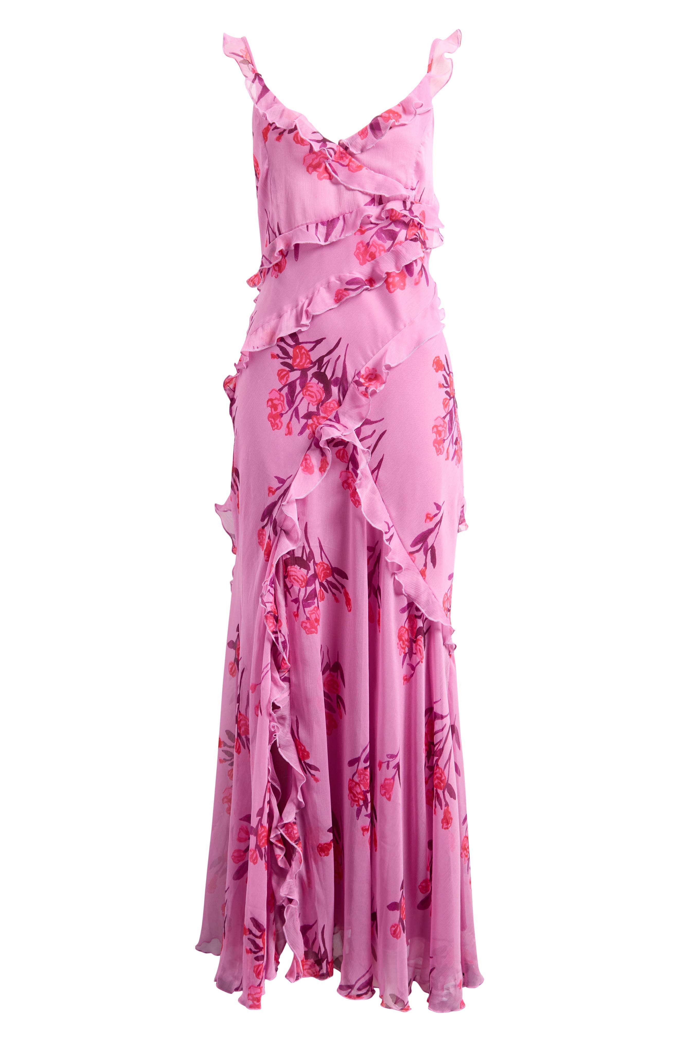 Floral Ruffle Sleeveless Maxi Dress - image 1