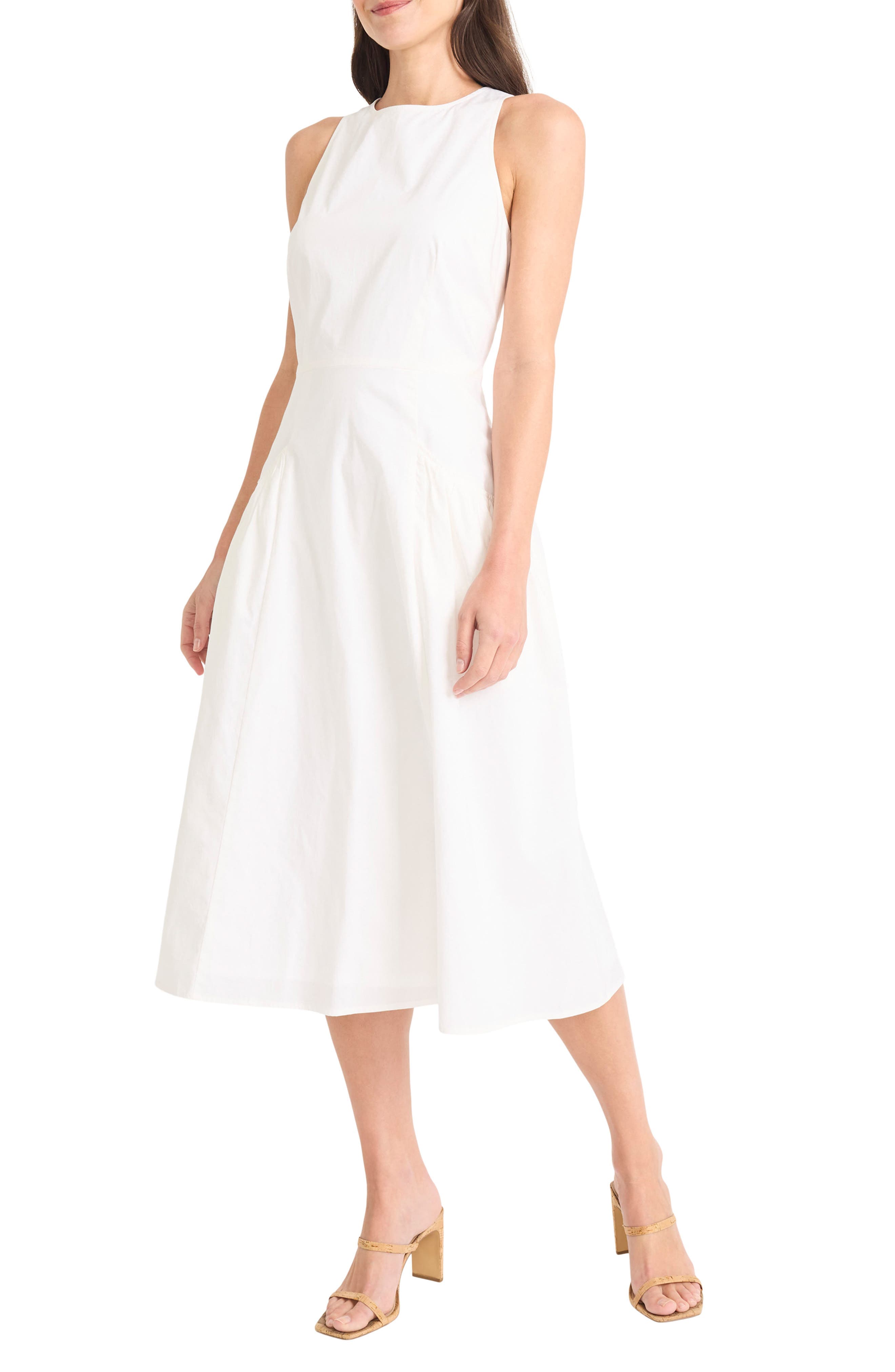Jewel Neck Gathered Dress - image 3