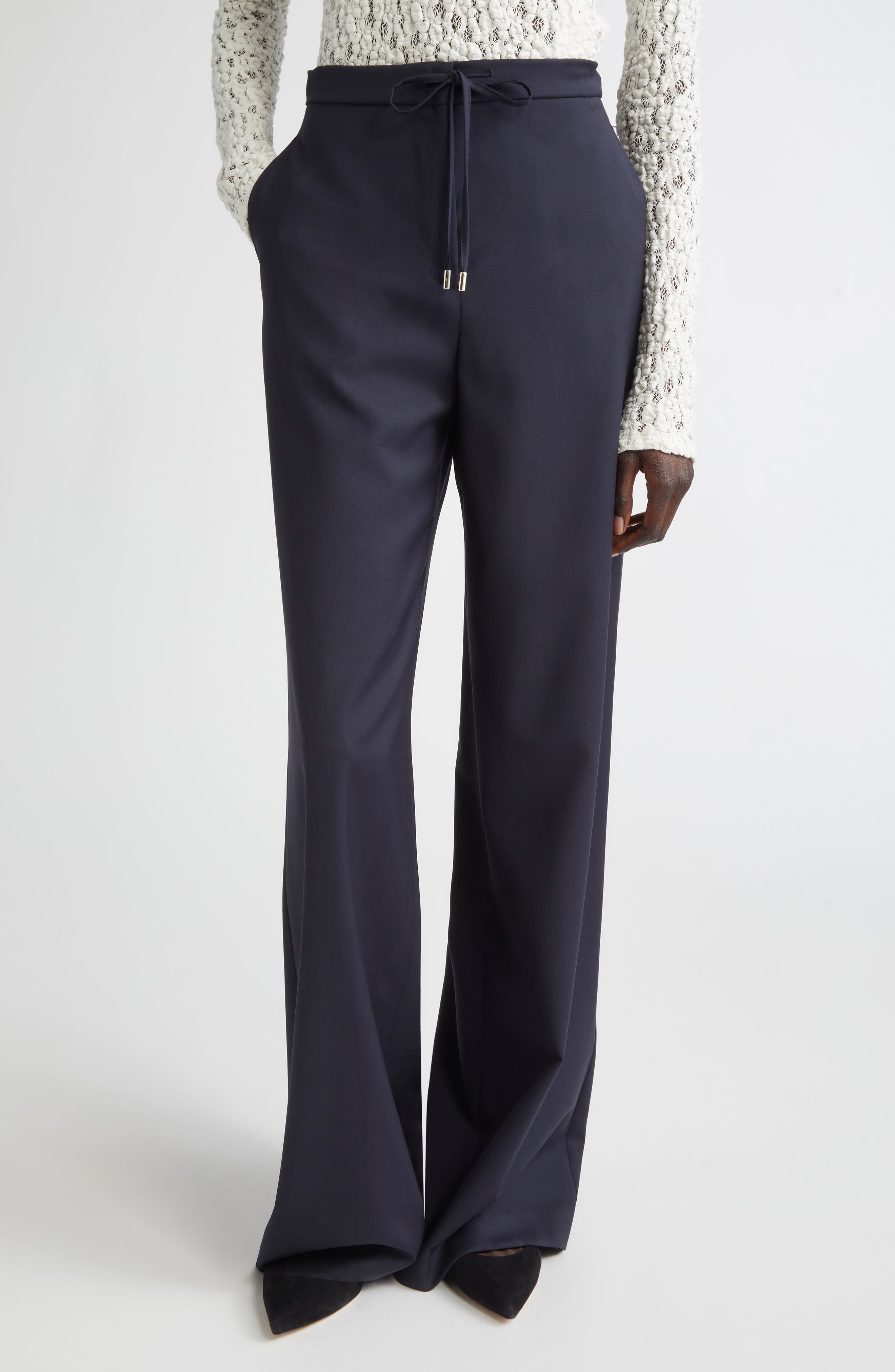 Berard Virgin Wool Drawstring Pants - image 1