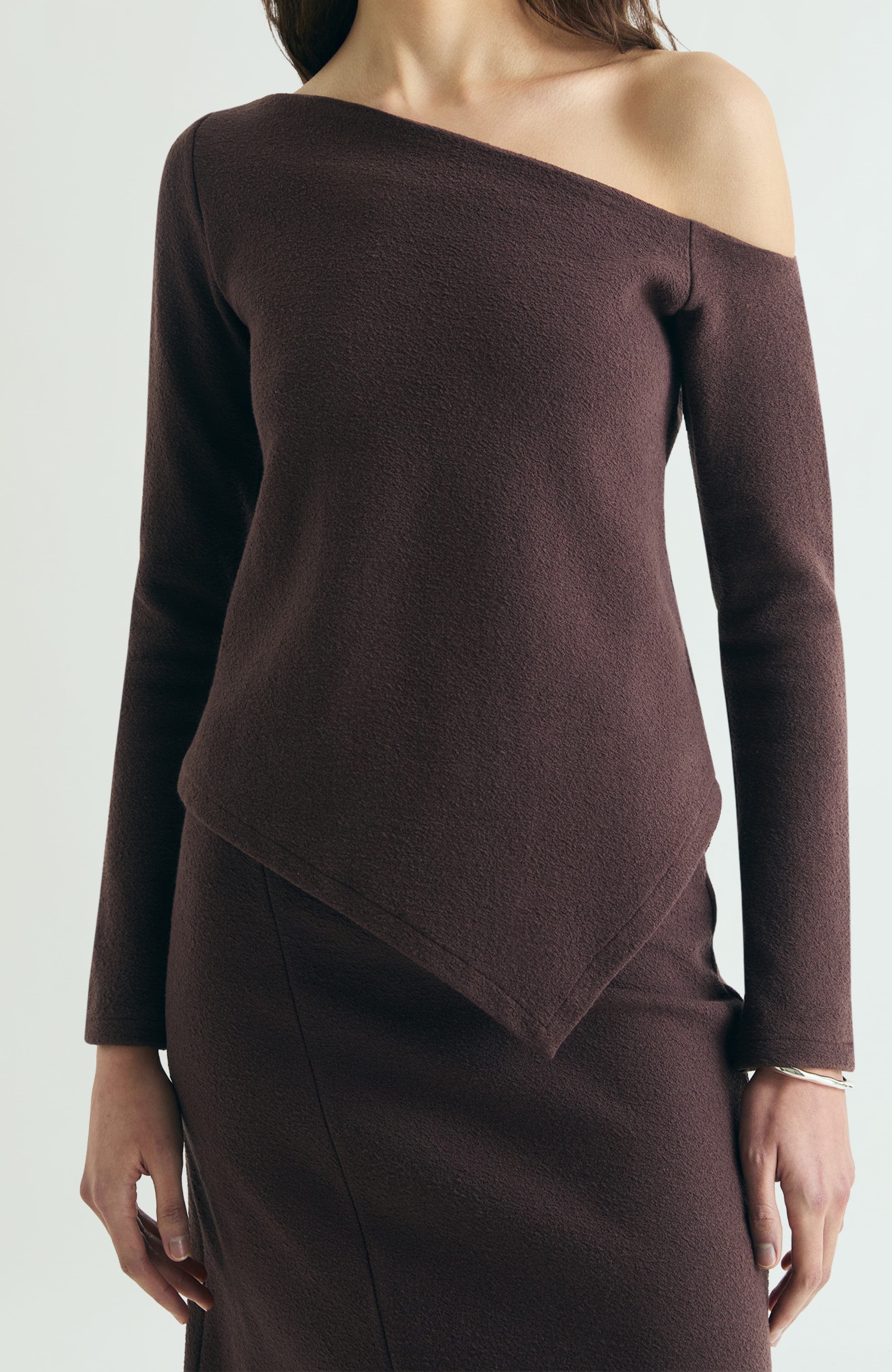 Asymmetrical Neckline Top - image 1