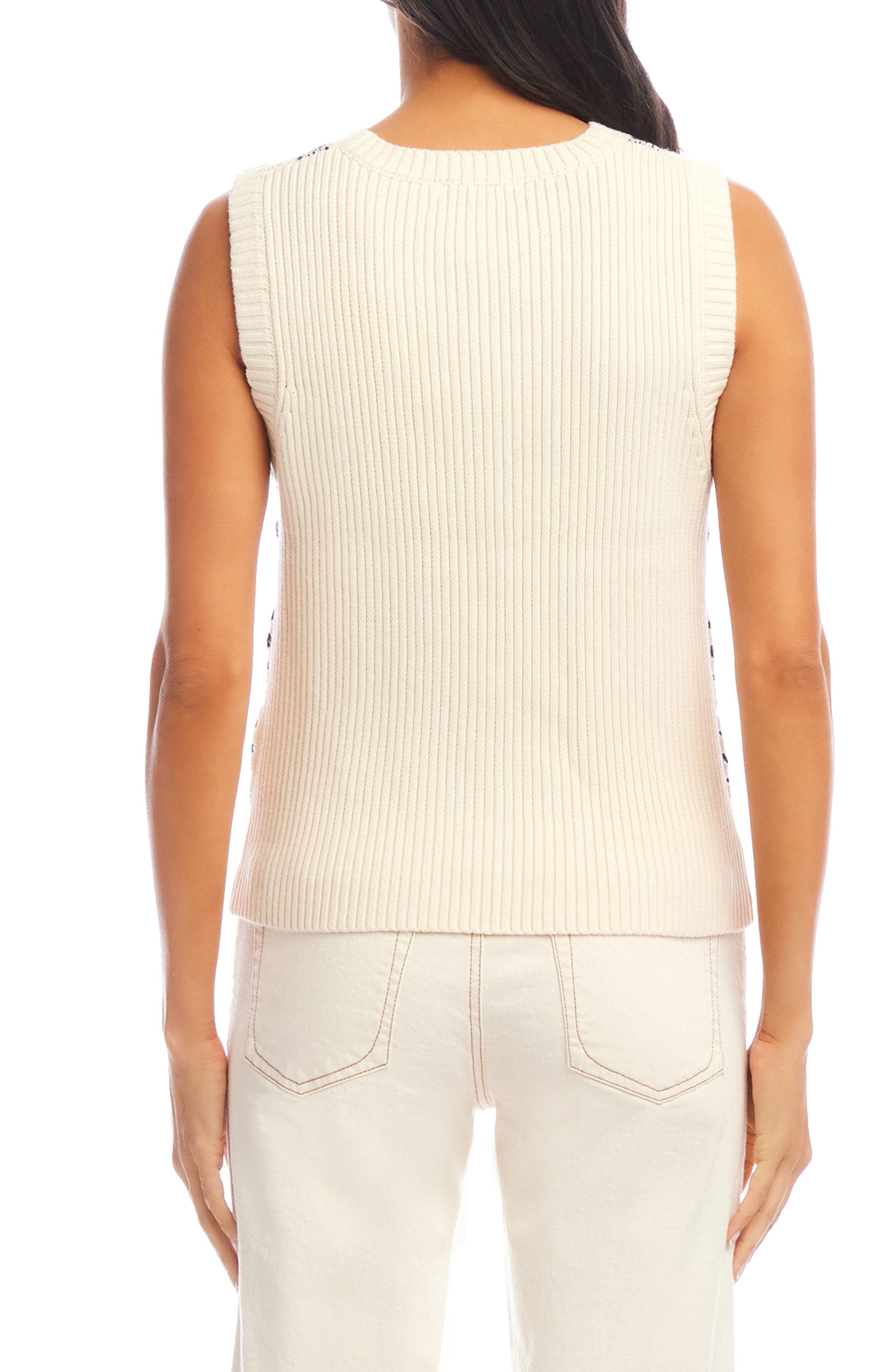 Cotton Crochet Sweater Vest - image 2