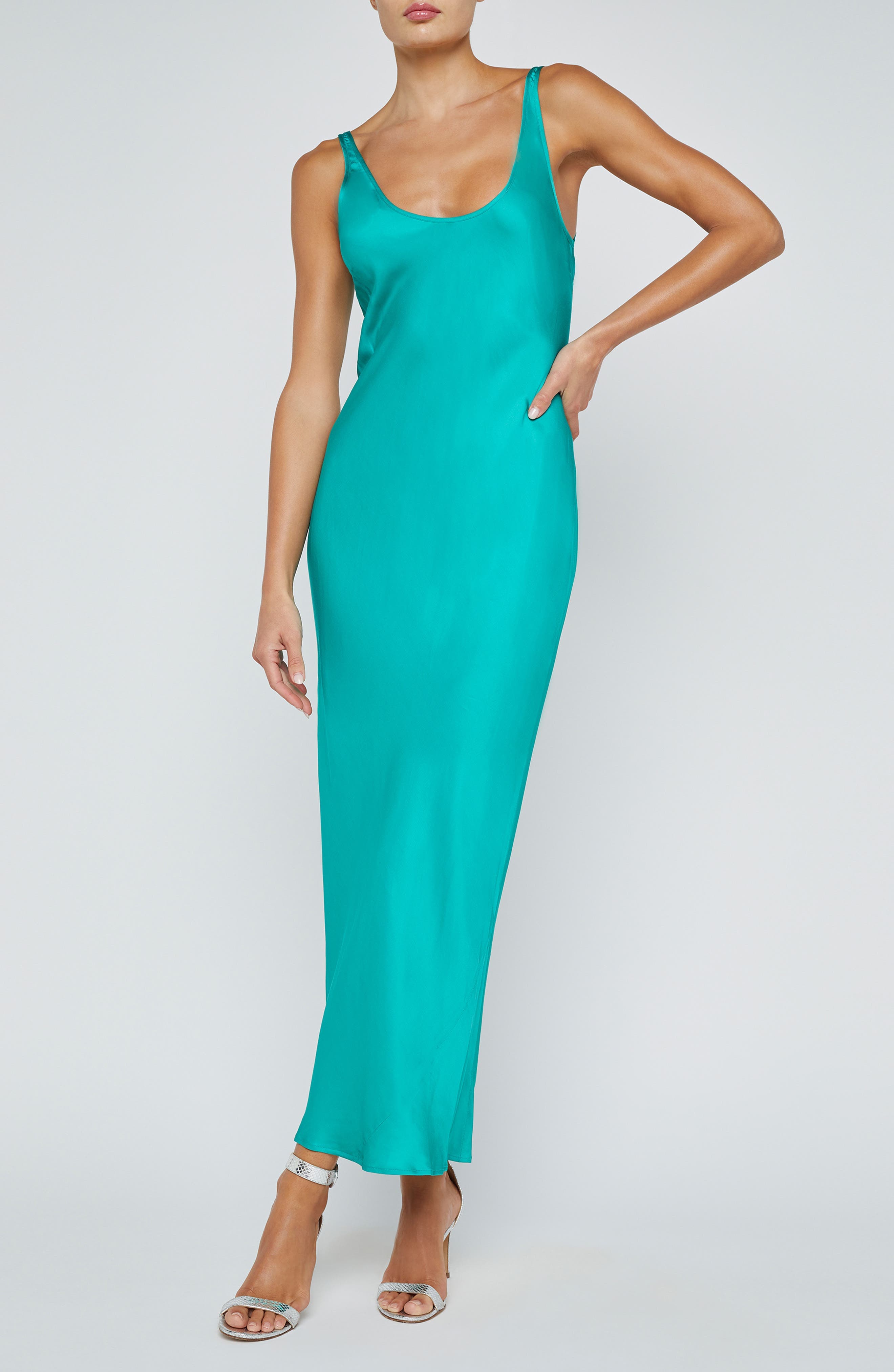 Akiya Satin Tank Maxi Dress - image 1