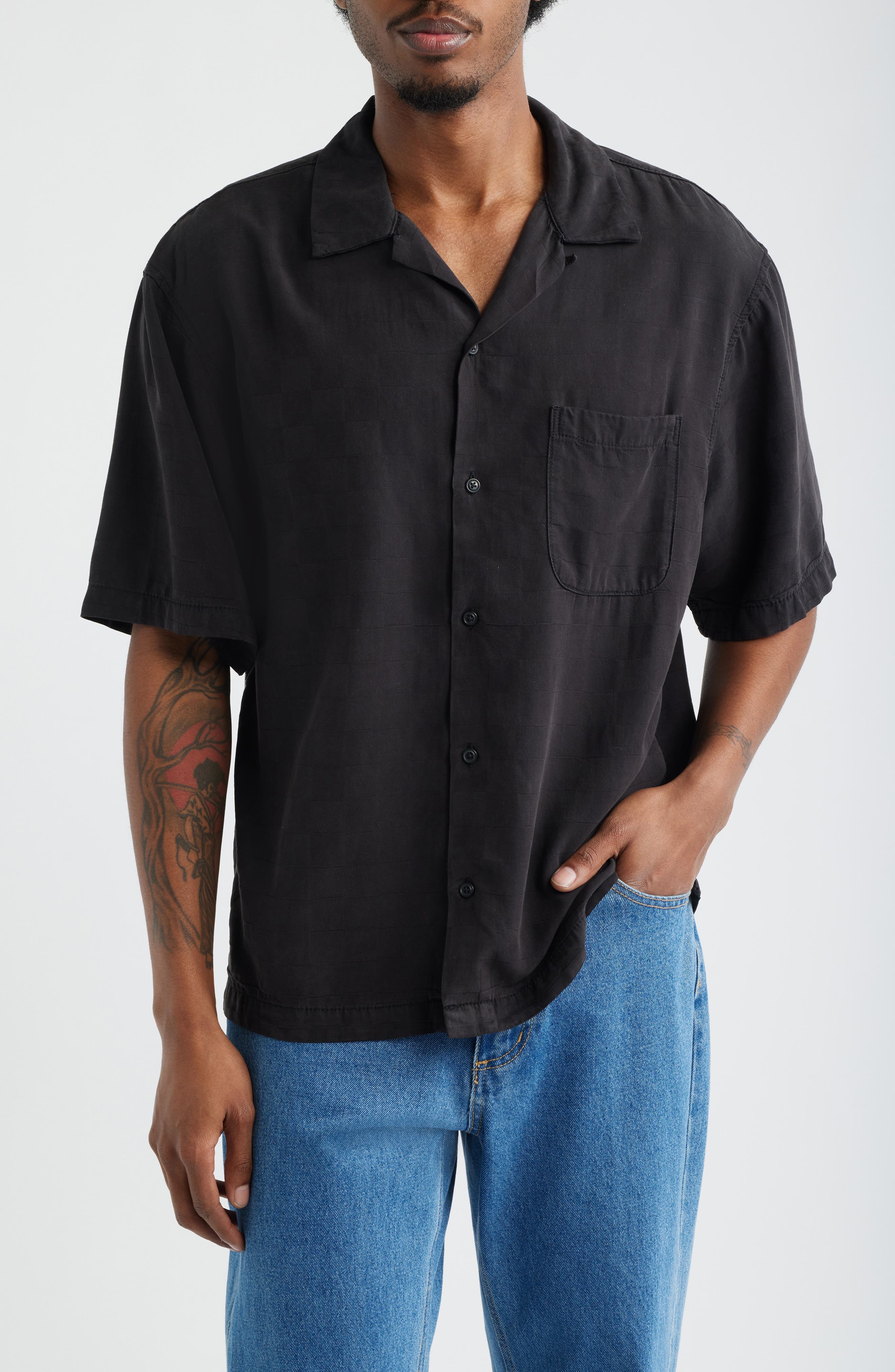 Van Doren Check Button-Up Camp Shirt - image 1
