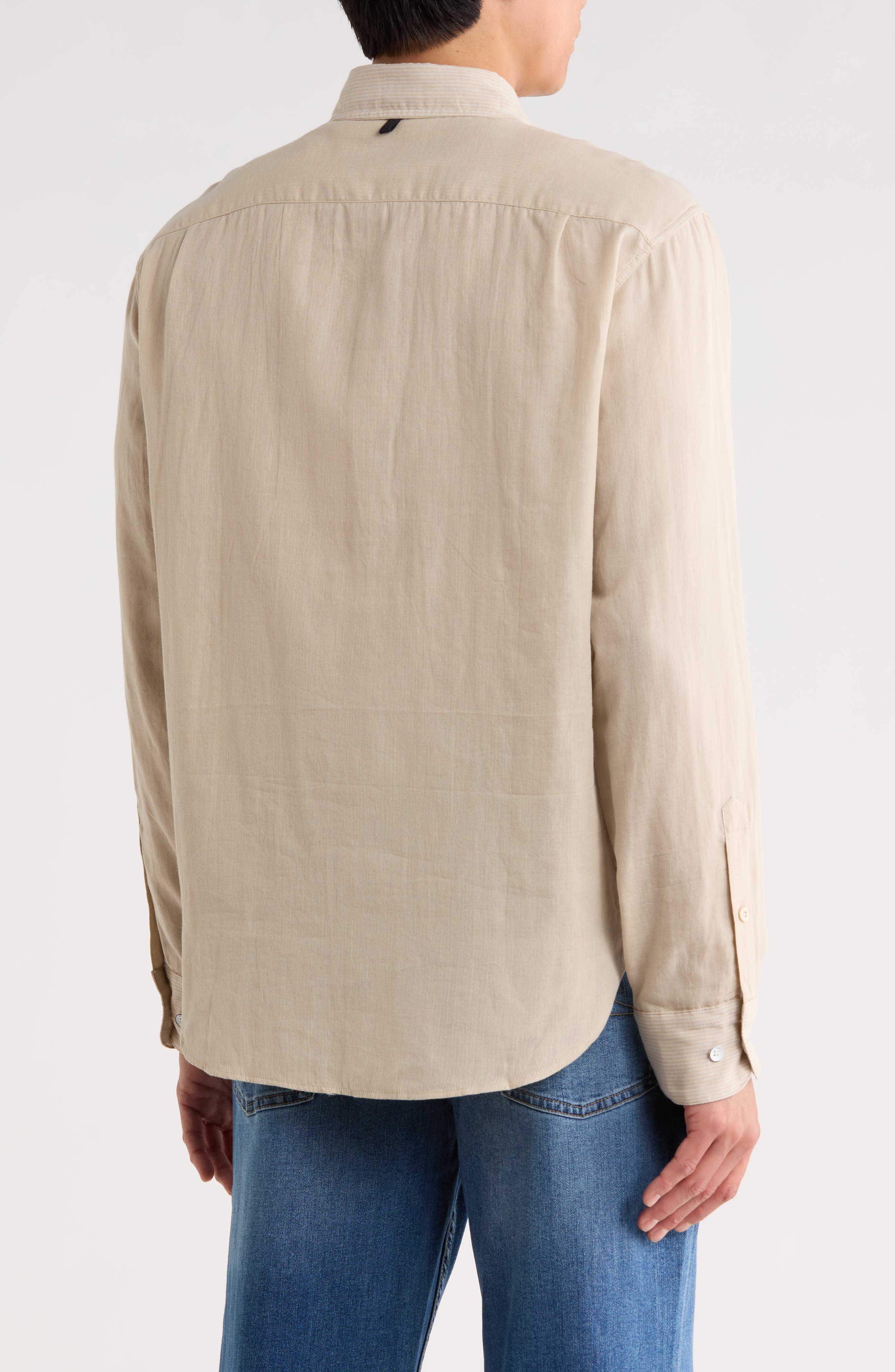 Finch Stripe Gauze Button-Up Shirt - image 2