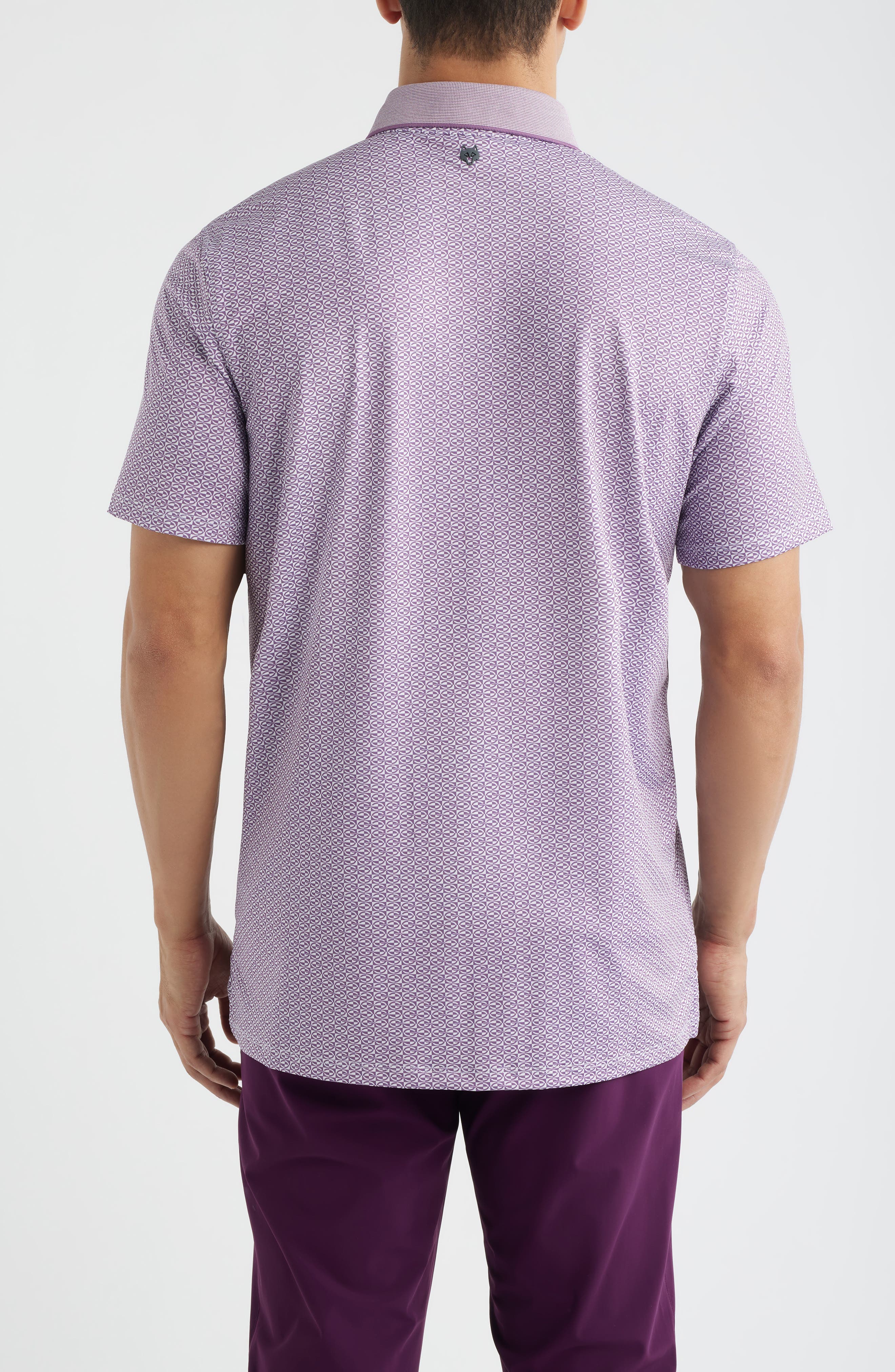 Guardian Geo Print Performance Button-Down Golf Polo - image 2