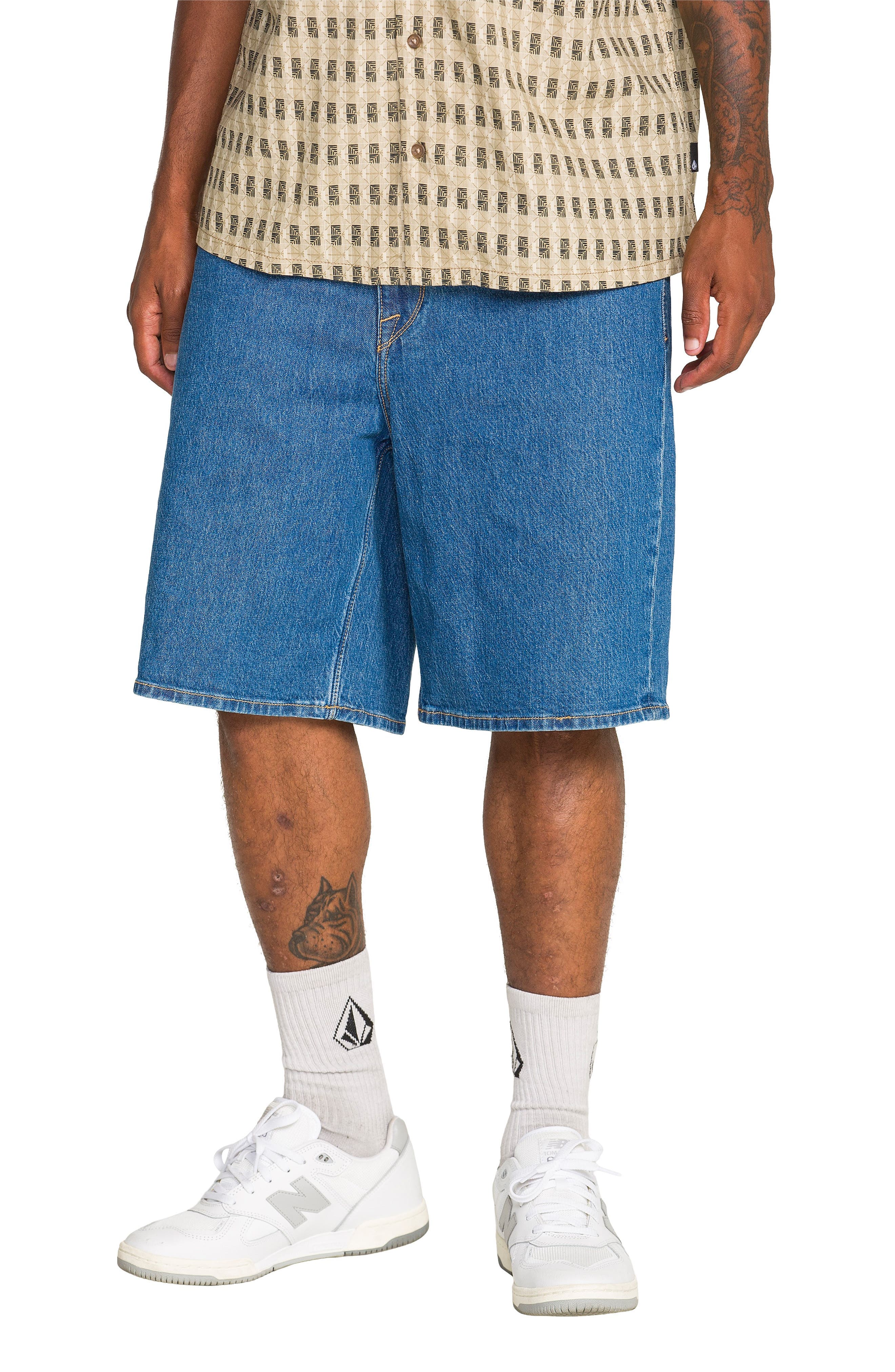 Billow Loose Fit Denim Shorts - image 1
