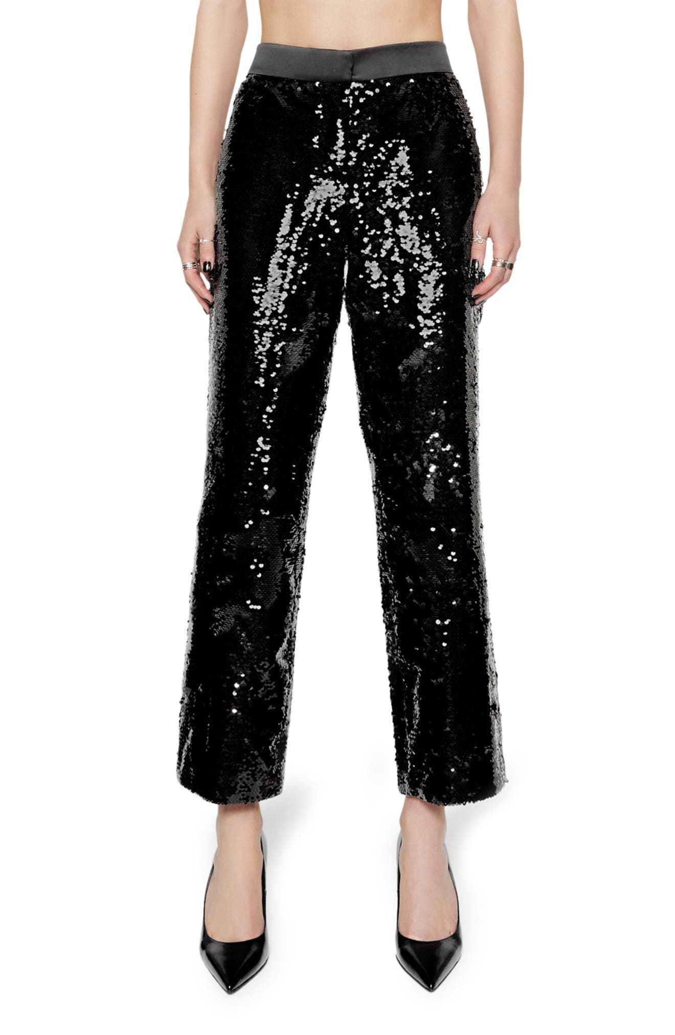 Jane Sequin Ankle Pants - image 1