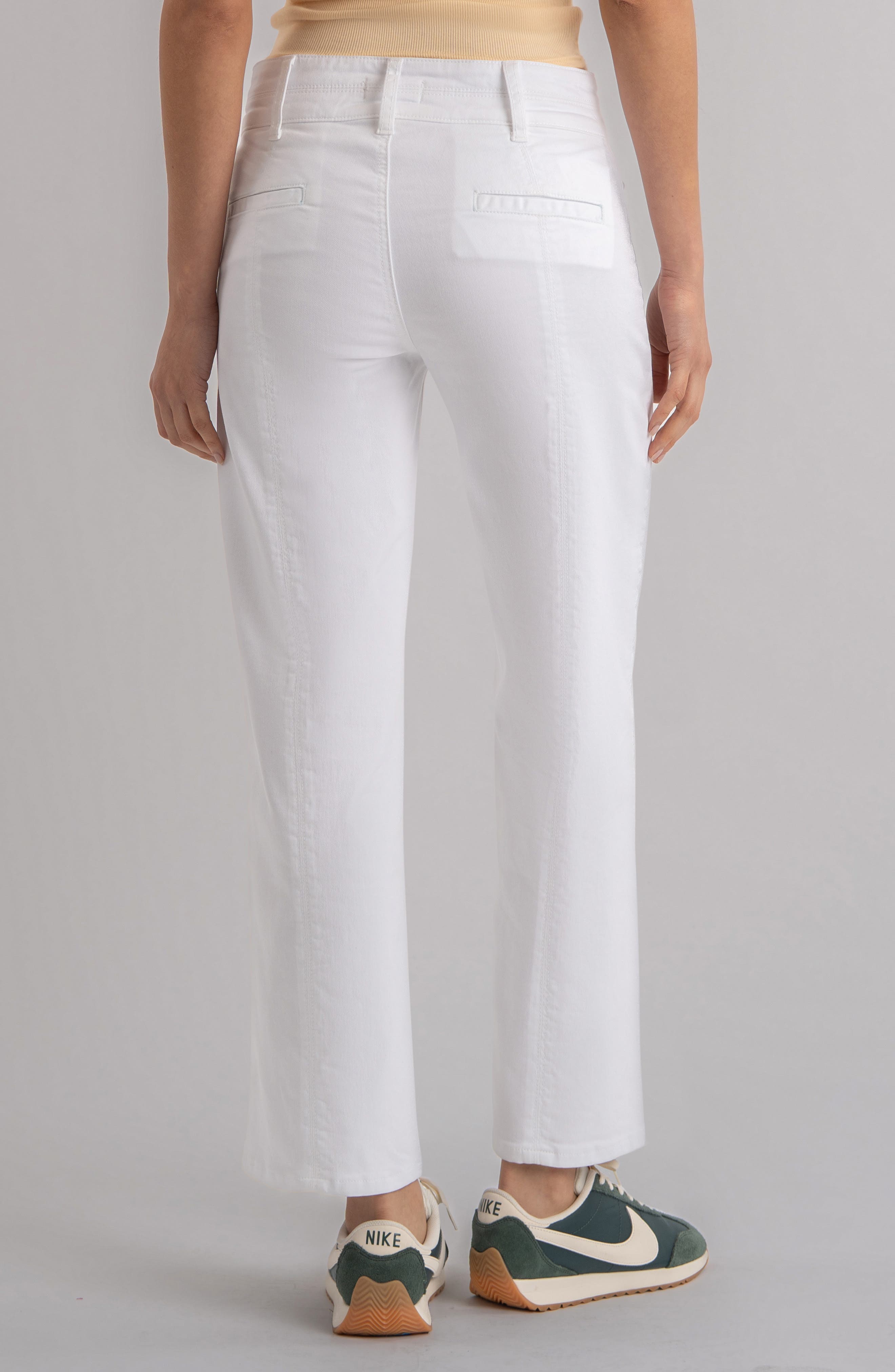 Patch Pocket High Waist Ankle Wide Leg Jeans - image 2