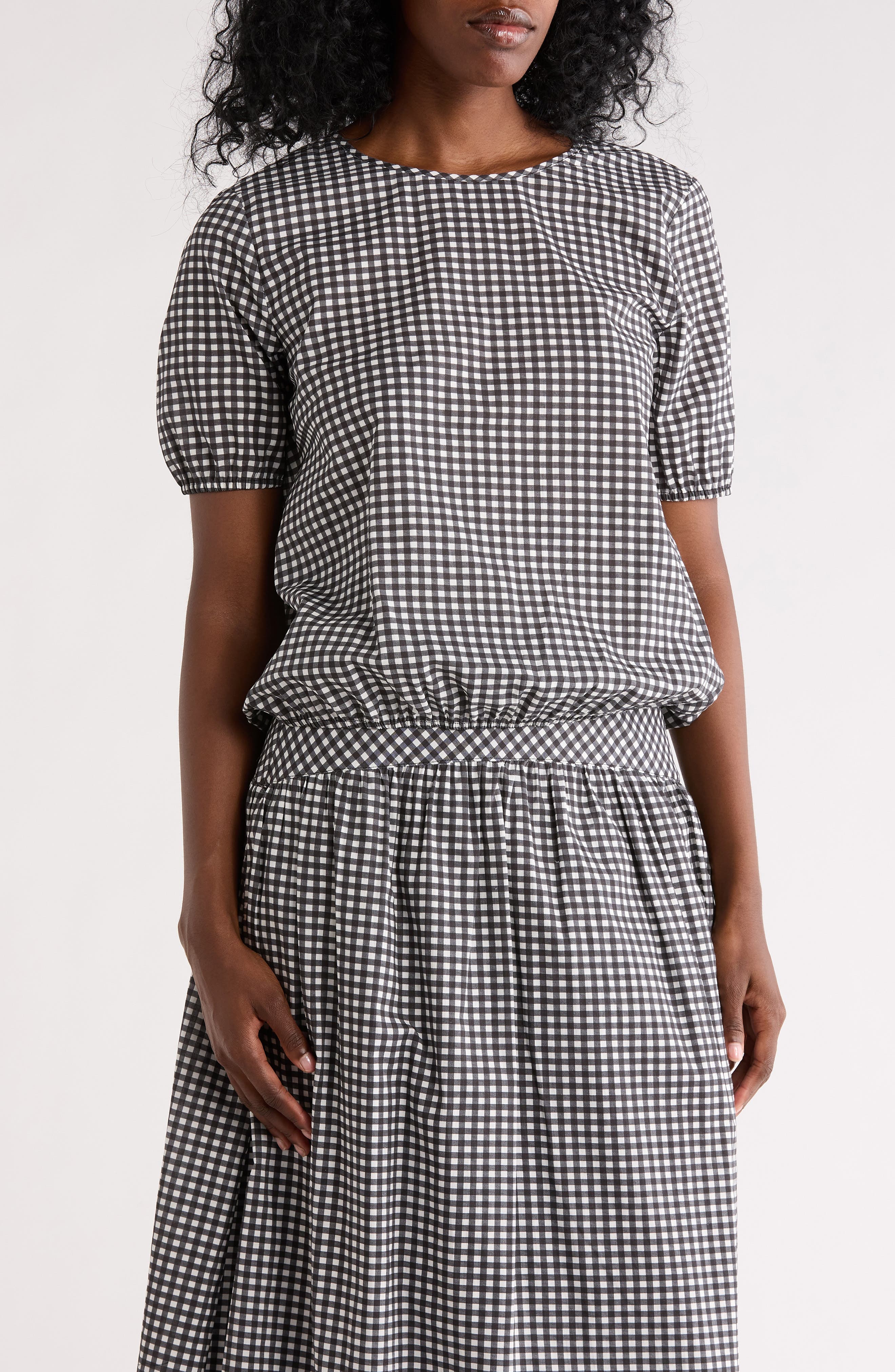 Floral Bubble Hem Top - image 1