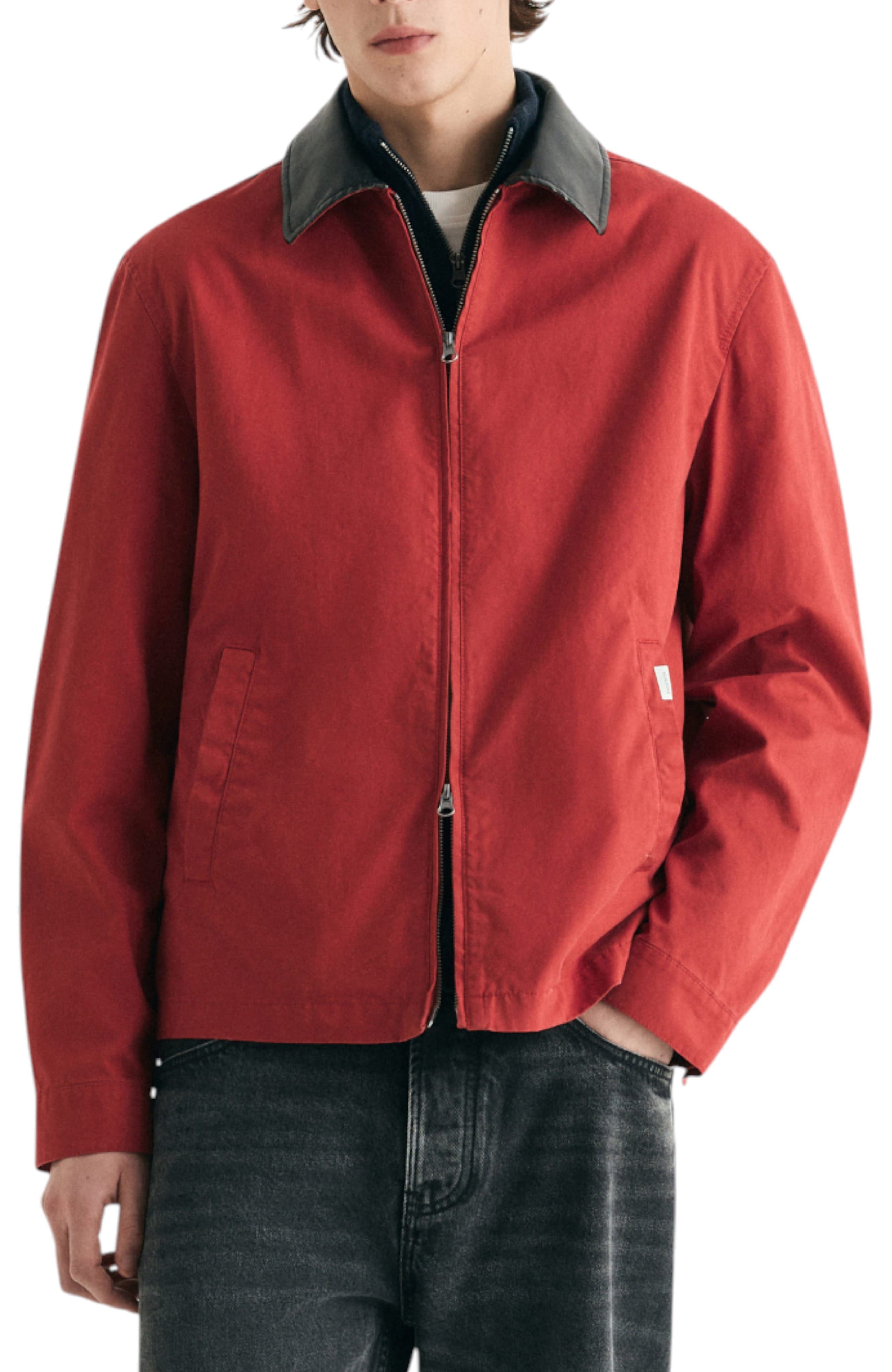Bomber Jacket With Contrast Collar - image 1