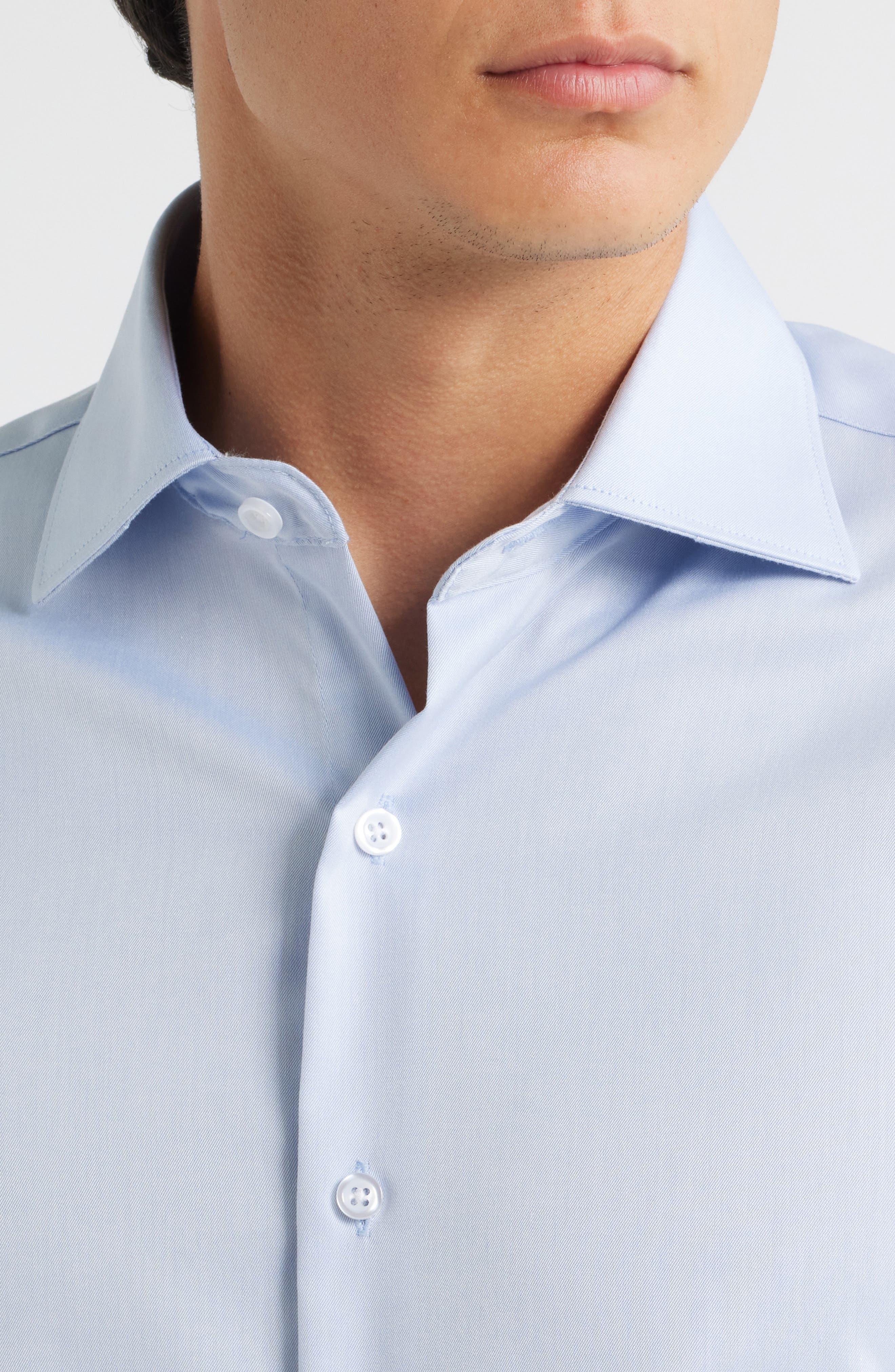 Trim Fit Twill Dress Shirt - image 2