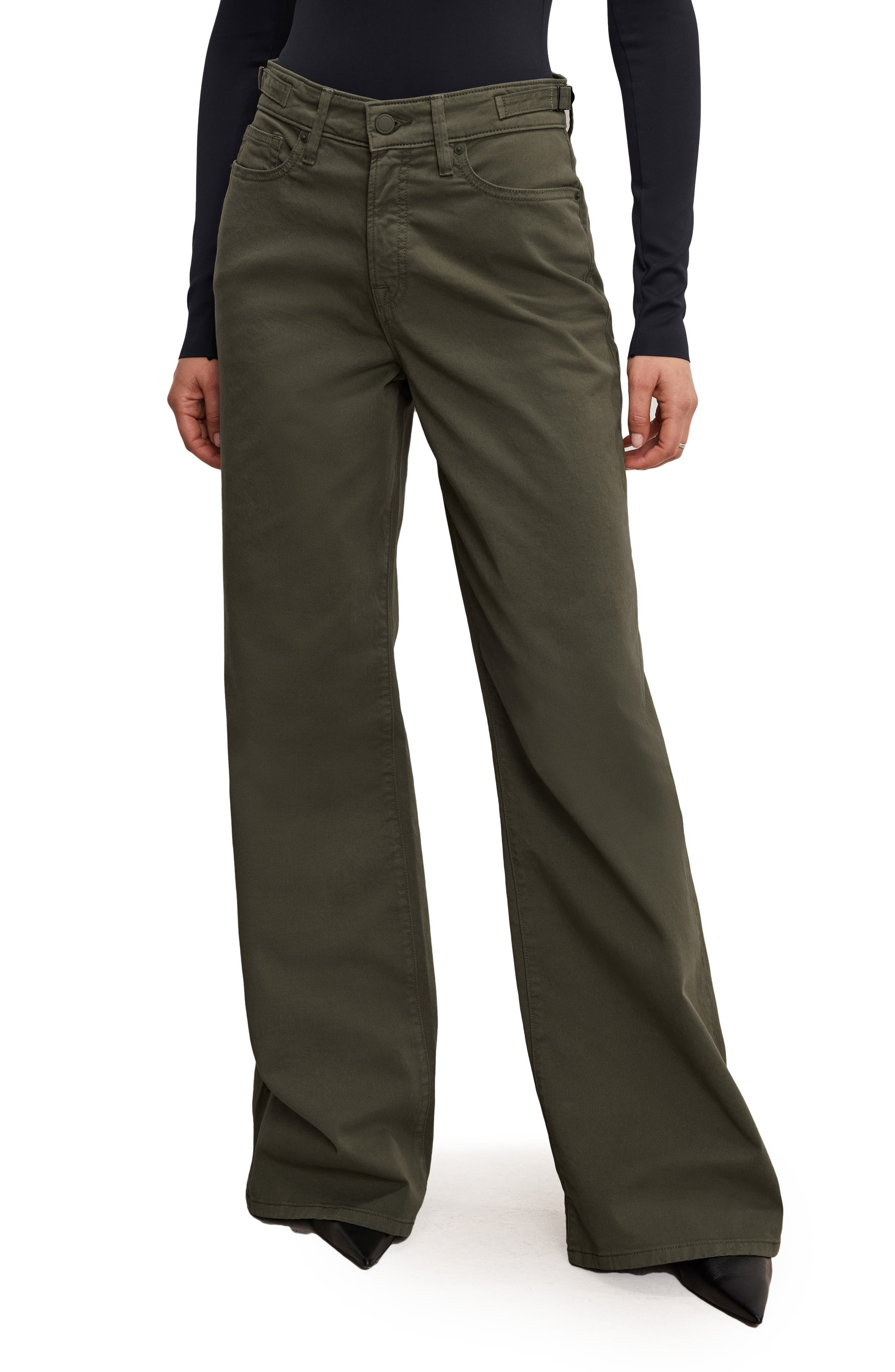 Good Ease Wide Leg Twill Pants - image 1