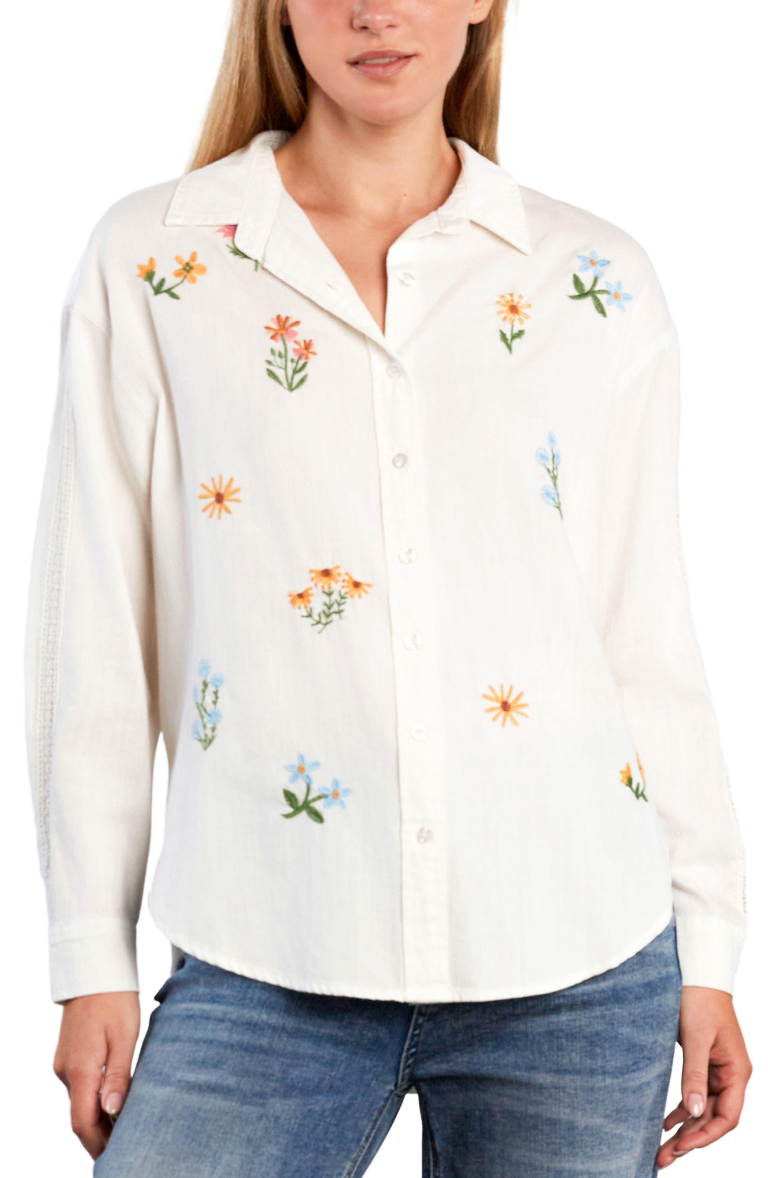 Wild Blossom Embroidered Shirt