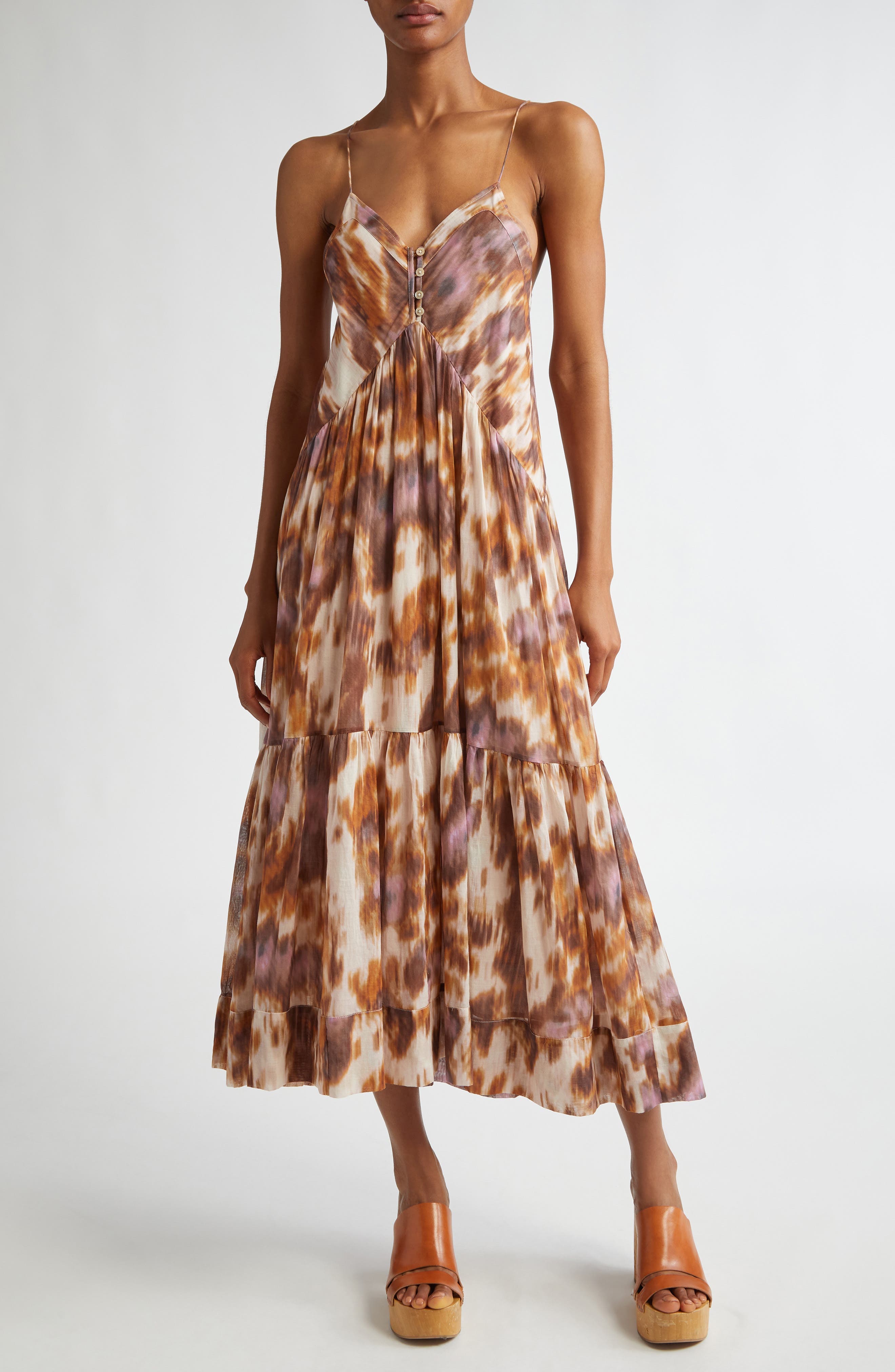 Sabba Tiered Cotton Maxi Dress - image 1