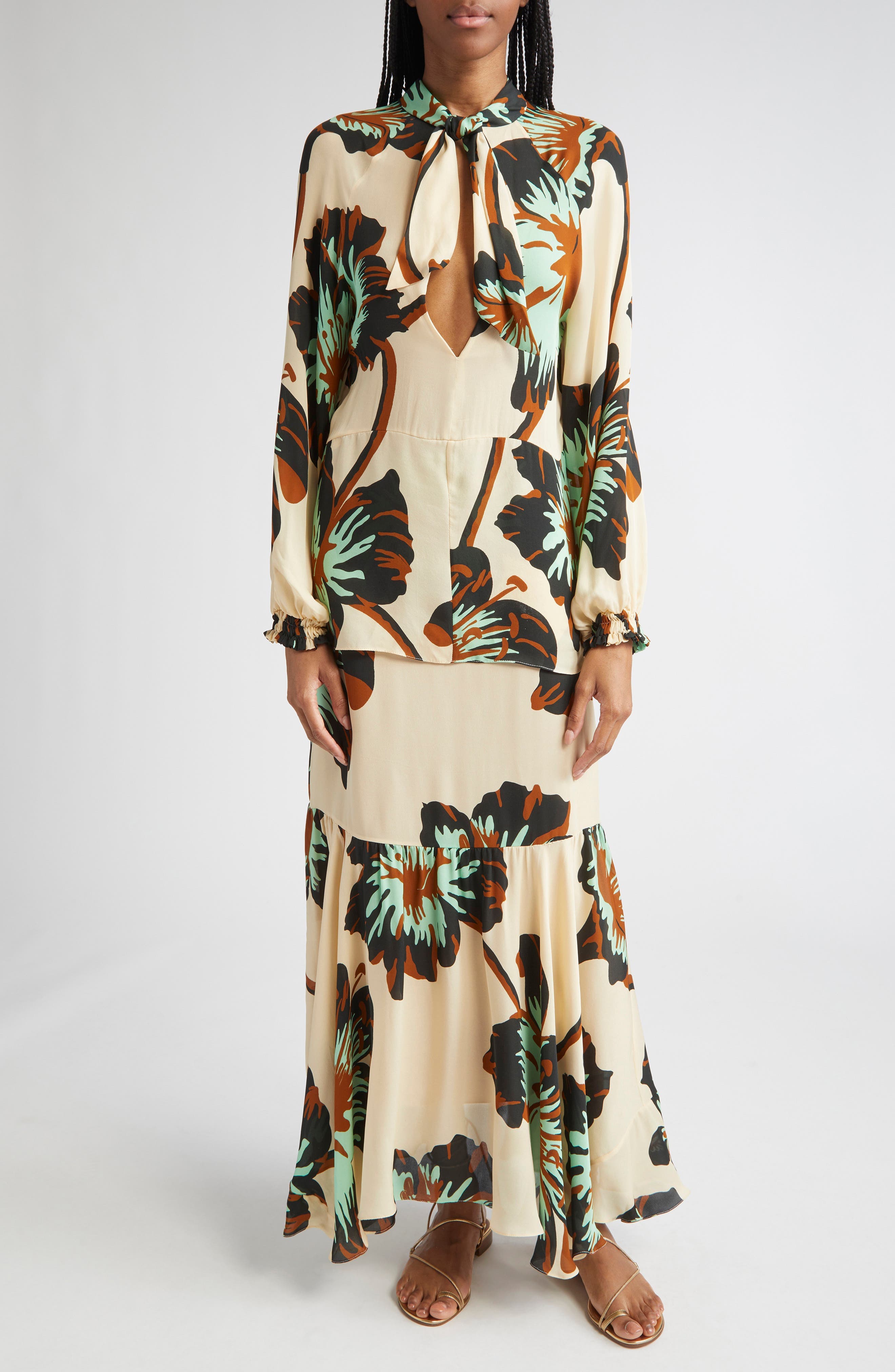 Drum Beats Silk Georgette Top - image 2