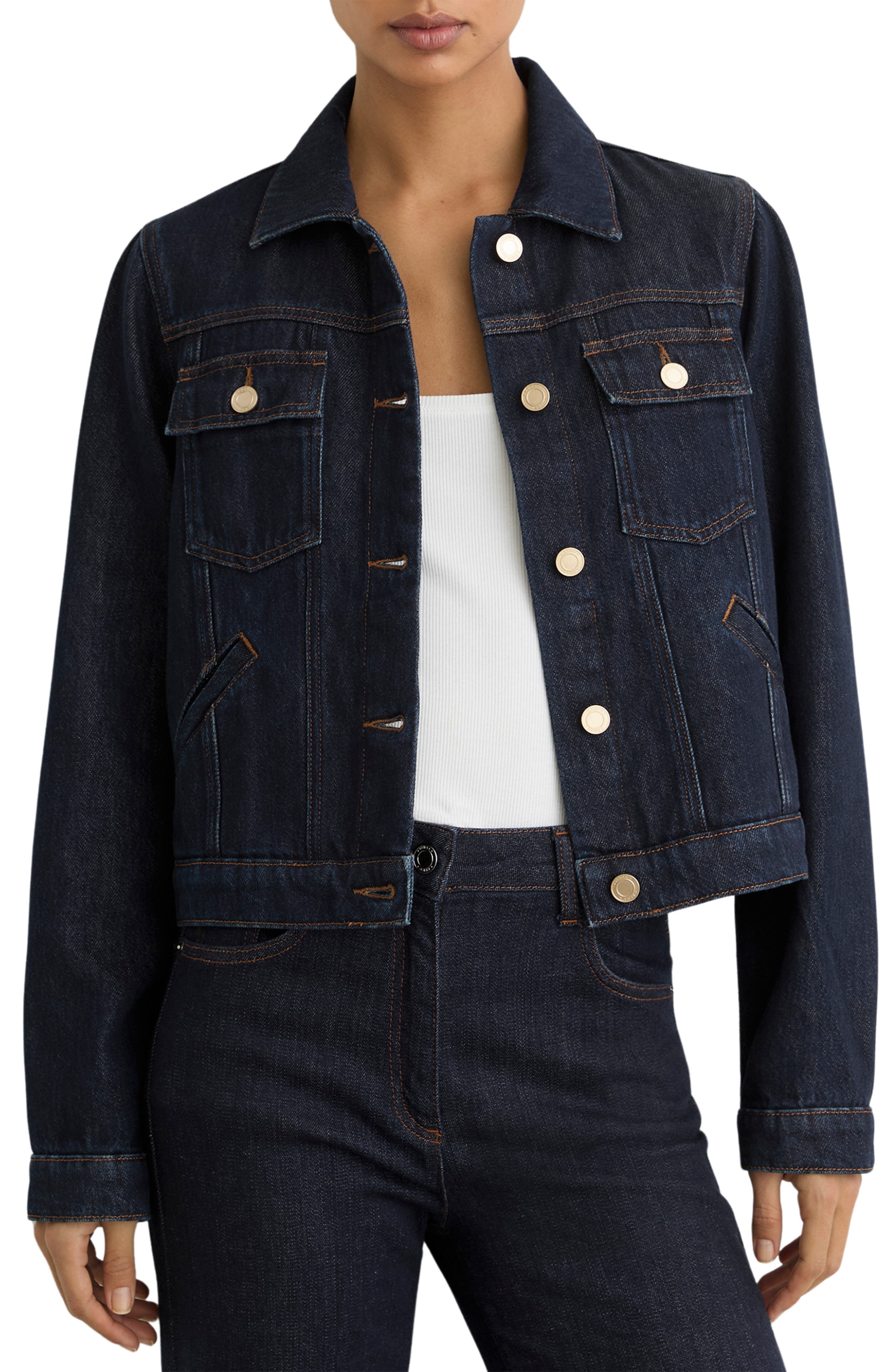 Carmen Denim Trucker Jacket - image 1
