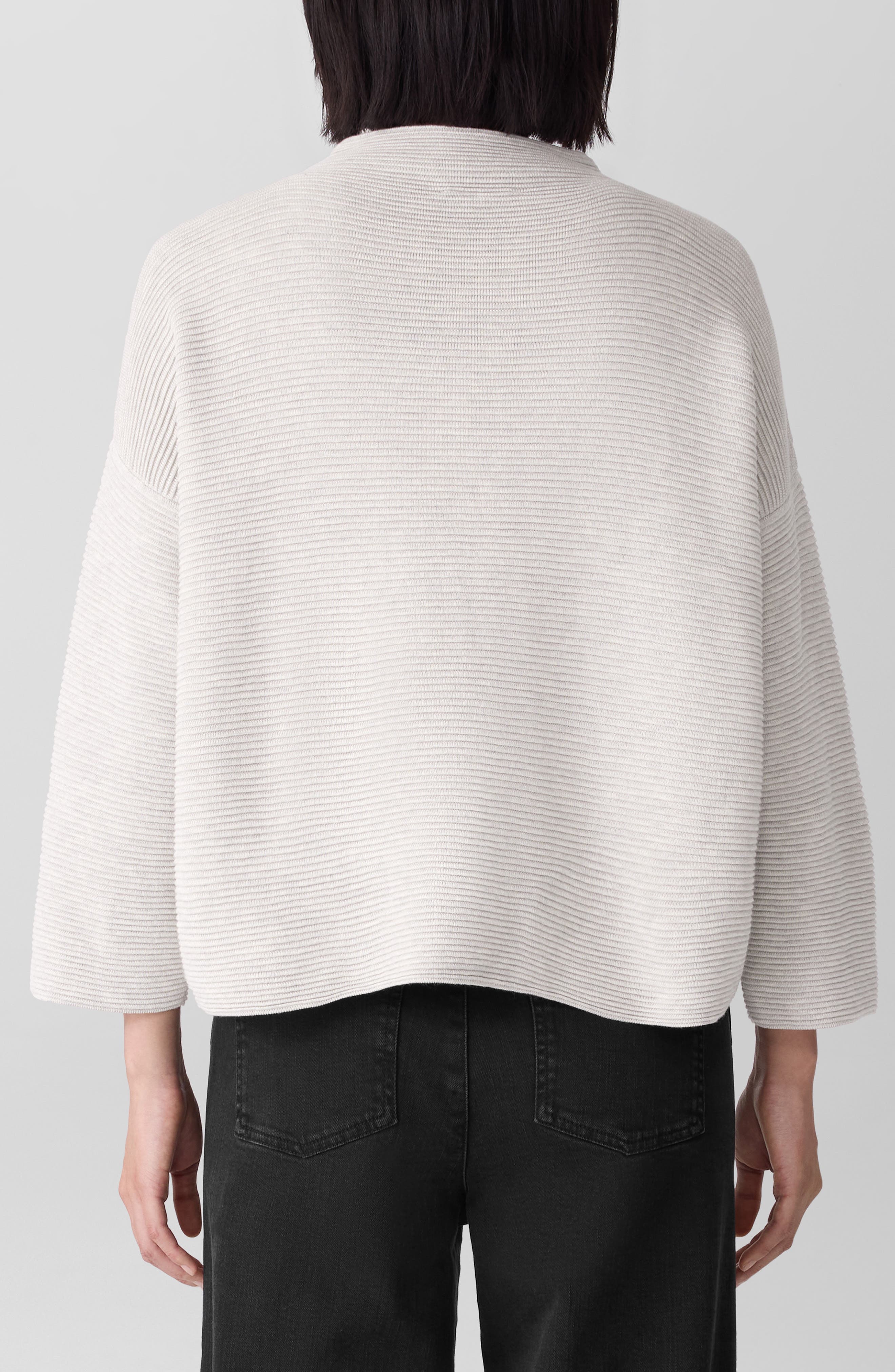 Funnel Neck Organic Cotton Blend Sweater - image 2