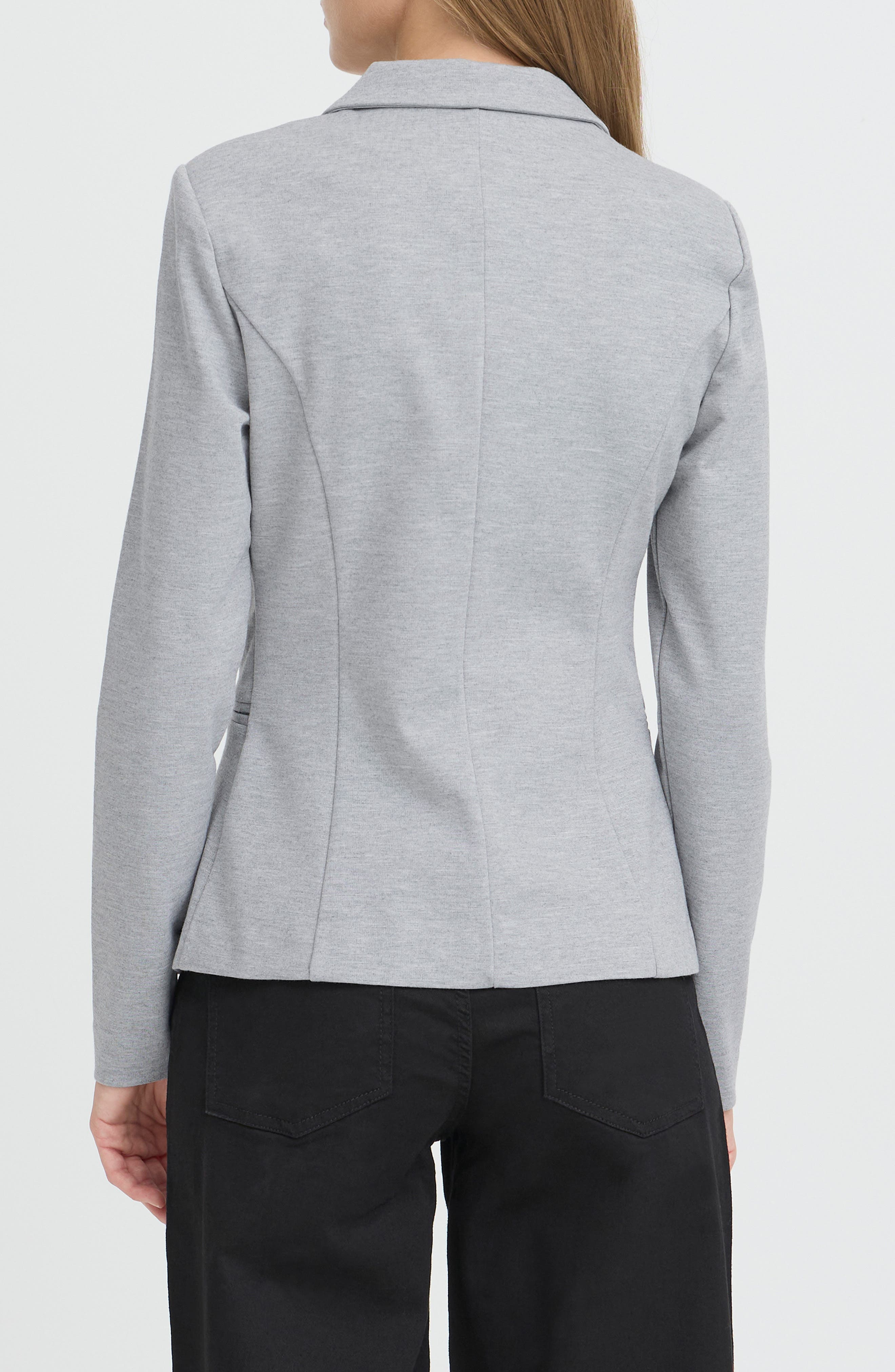 Regular Notch Lapel Ponte Blazer - image 2