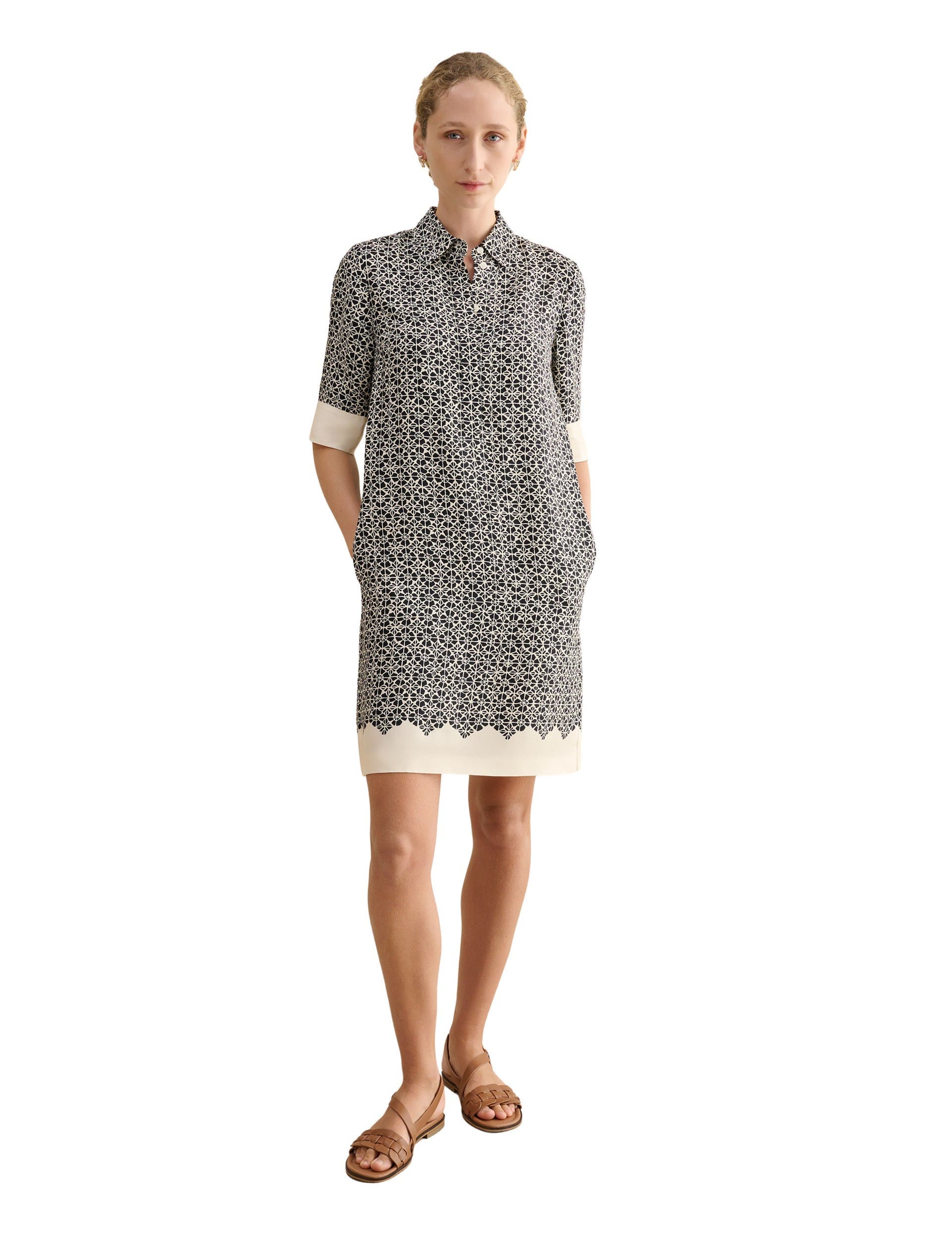 Marciella 3/4 Sleeve Printed Mini Dress - image 1