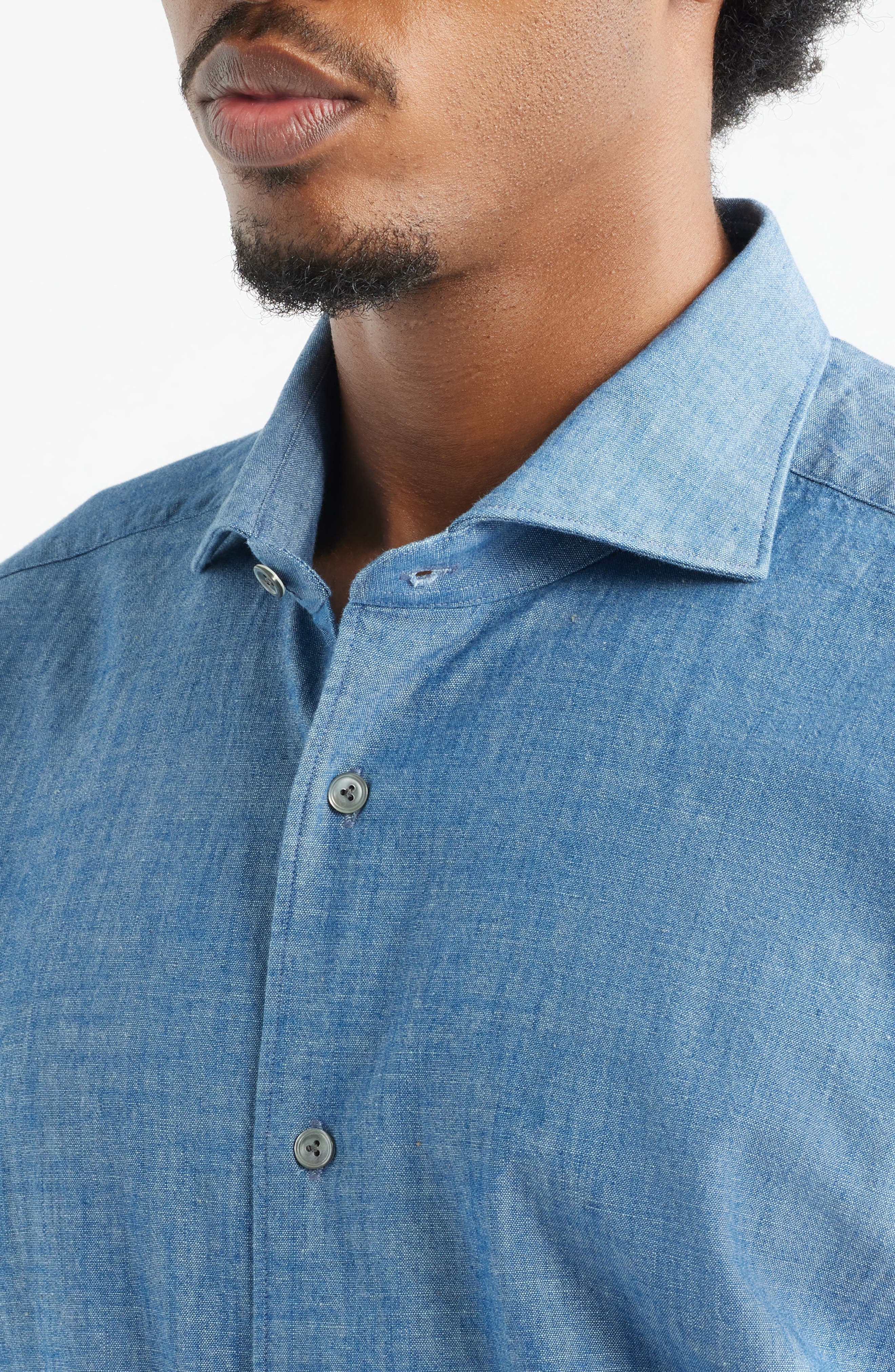 Bassano Chambray Button-Up Shirt - image 2