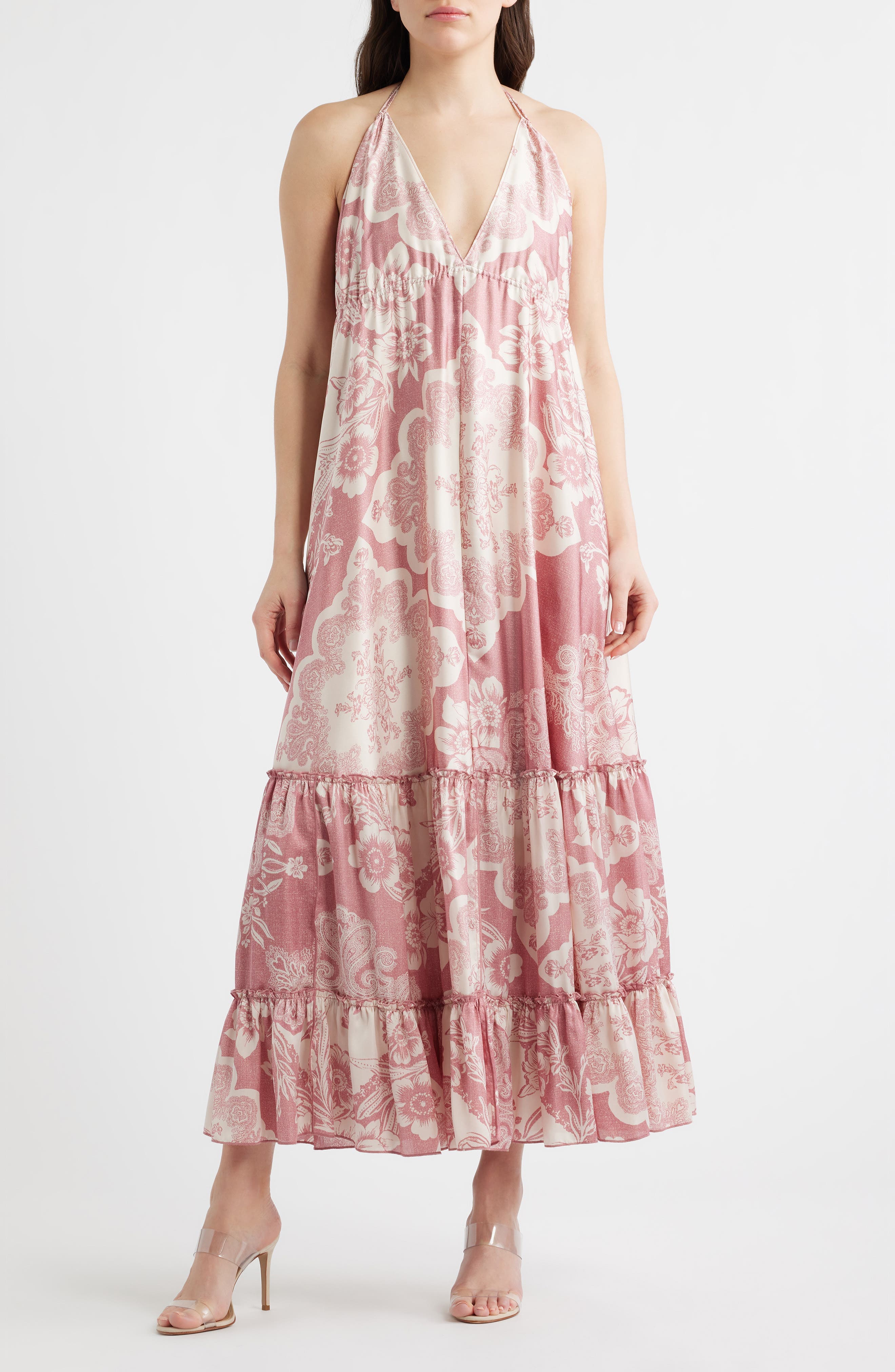 The Davina Paisley Halter Maxi Dress - image 1