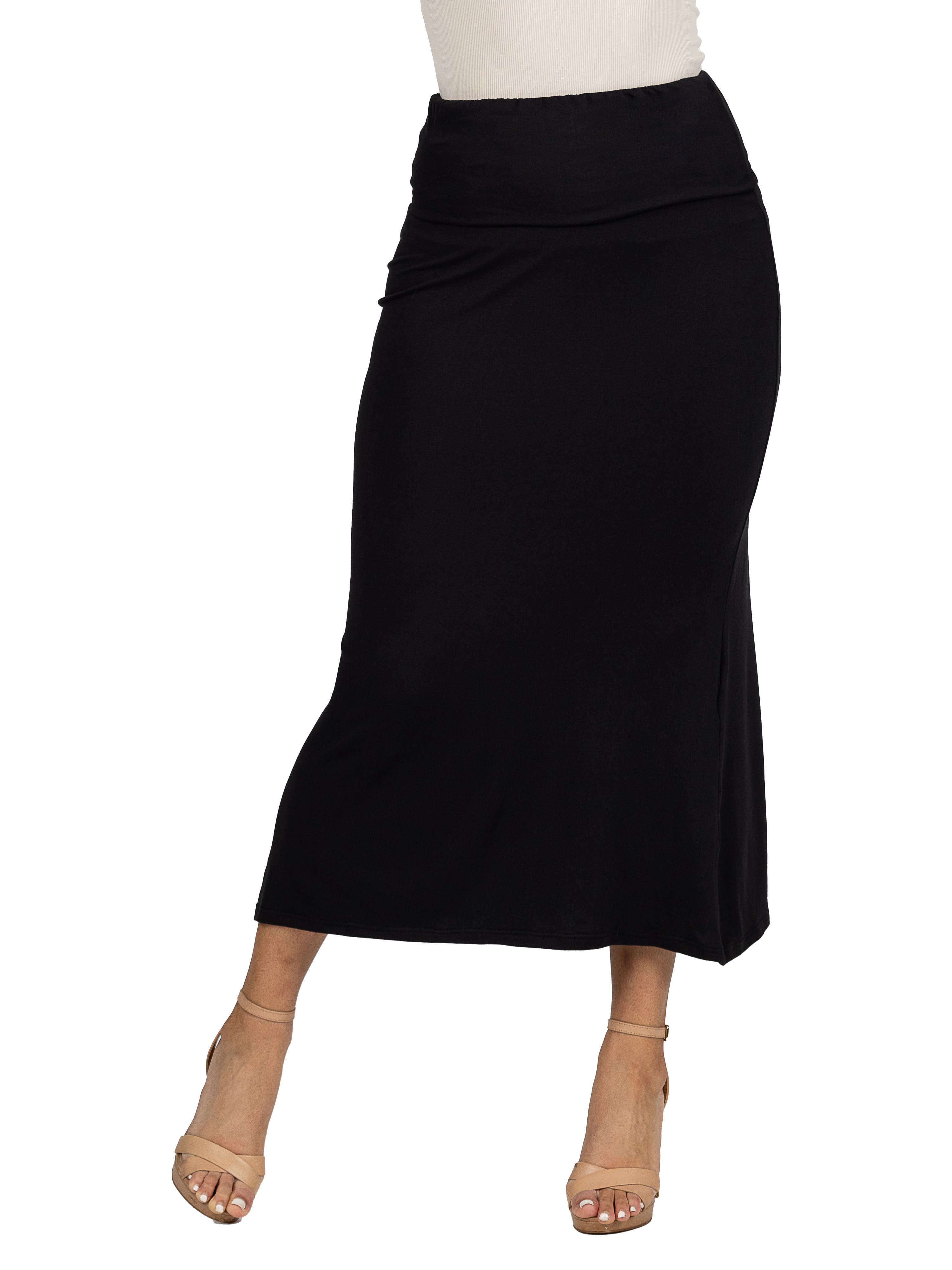 Petite Comfortable Foldover Maxi Skirt - image 1