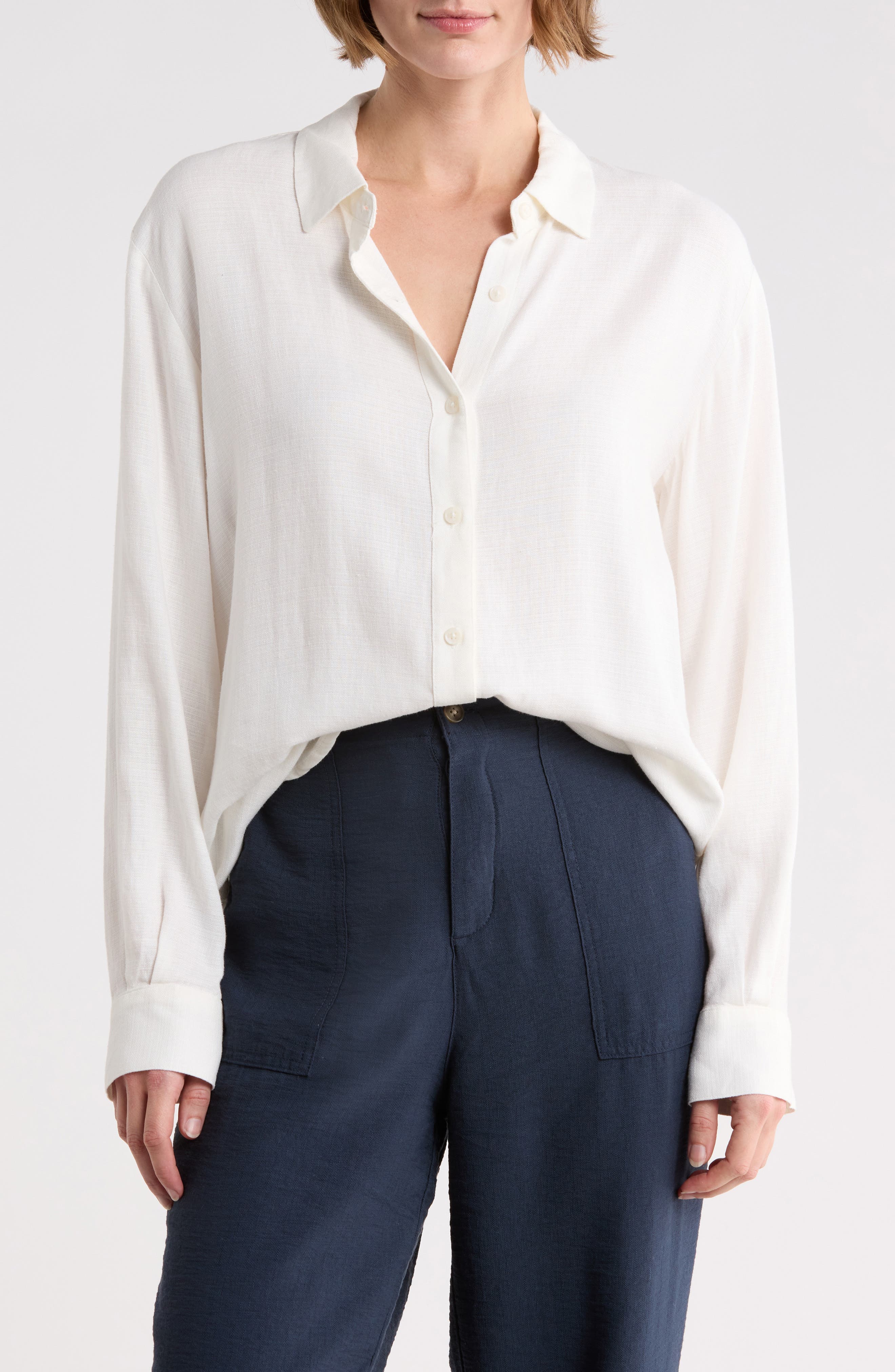 Woven Button-Up Shirt - image 1
