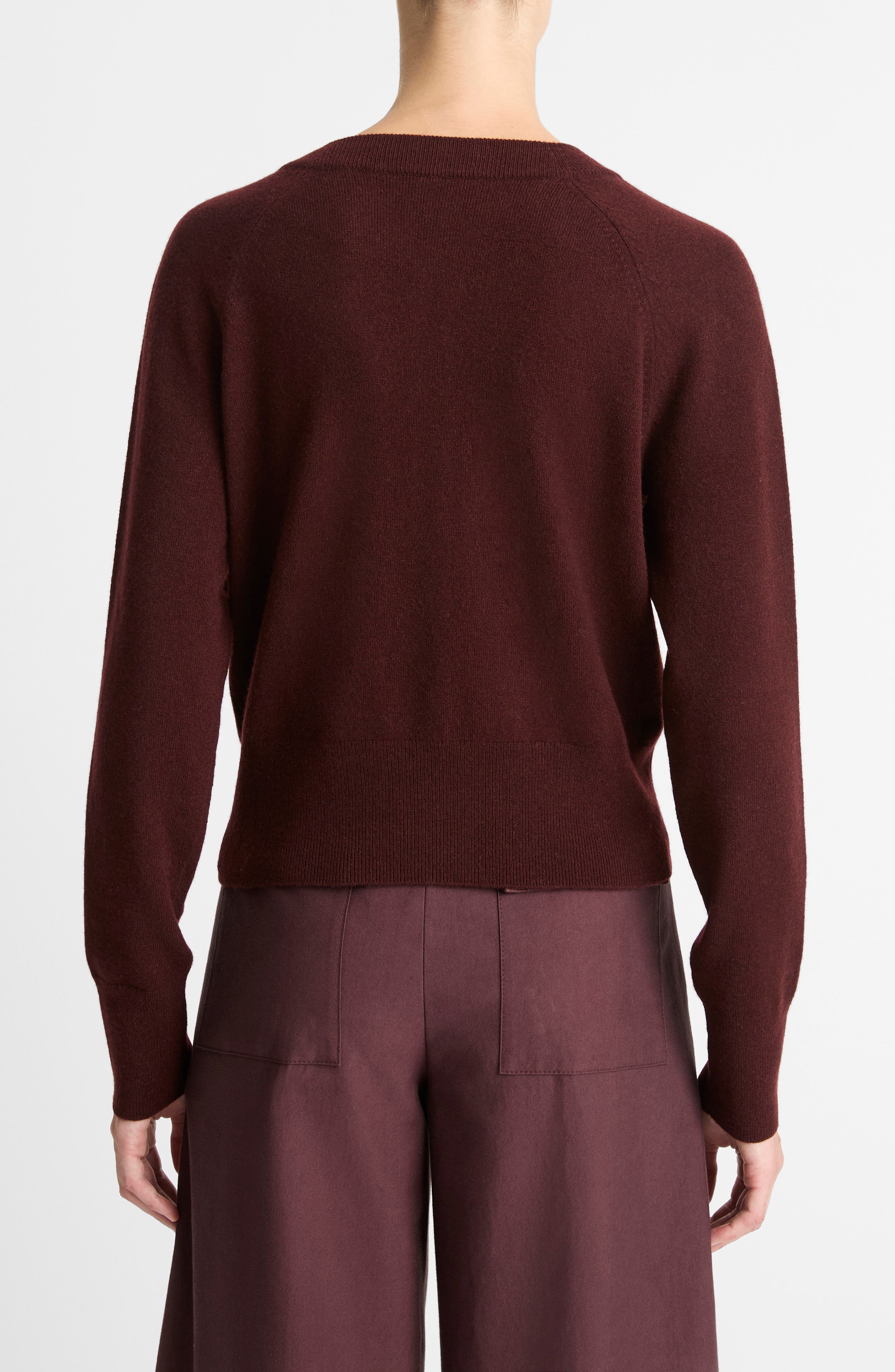 Velvet Trim Wool & Cashmere Cardigan - image 2