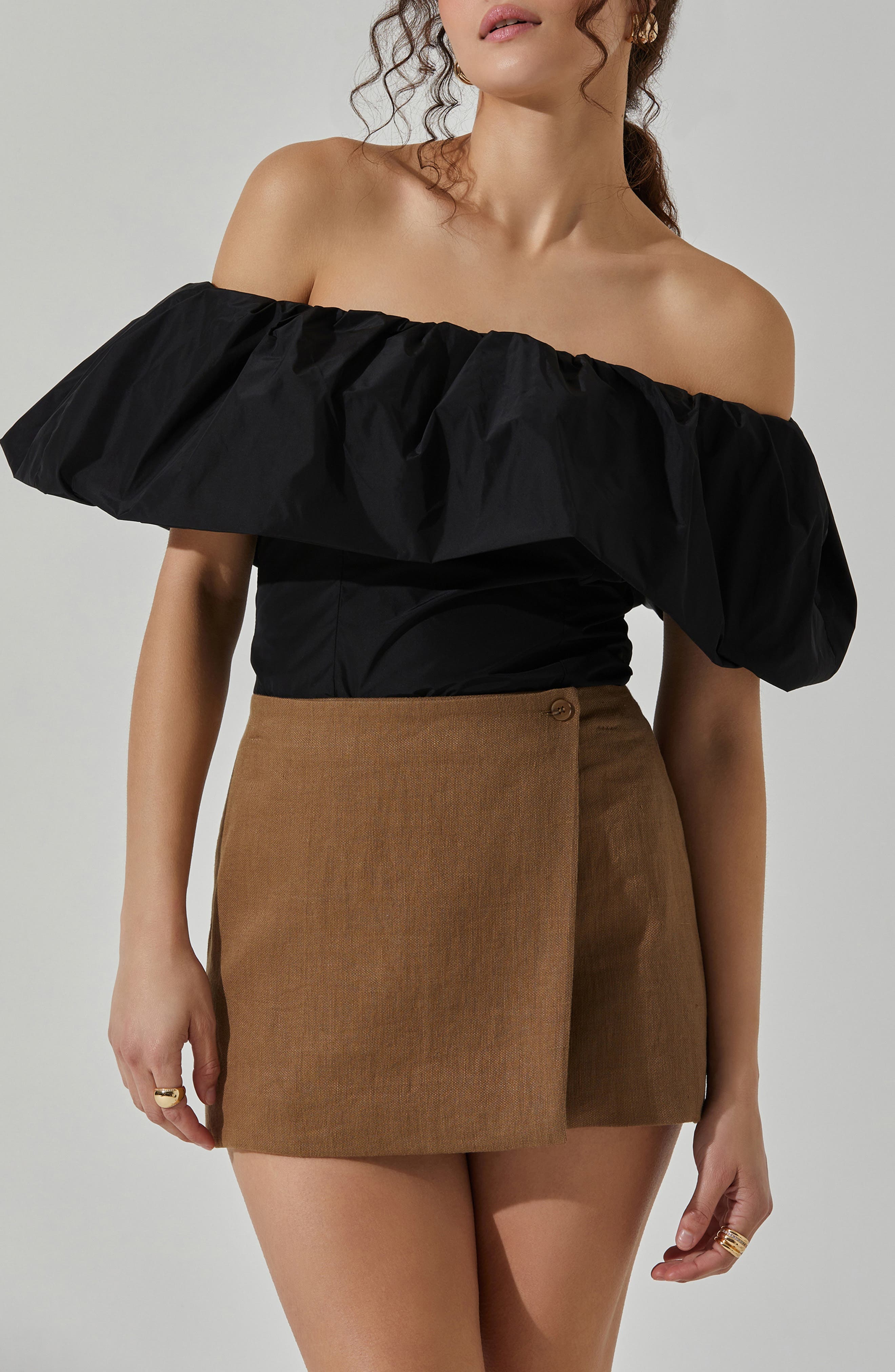 Ruffle Off the Shoulder Top - image 1