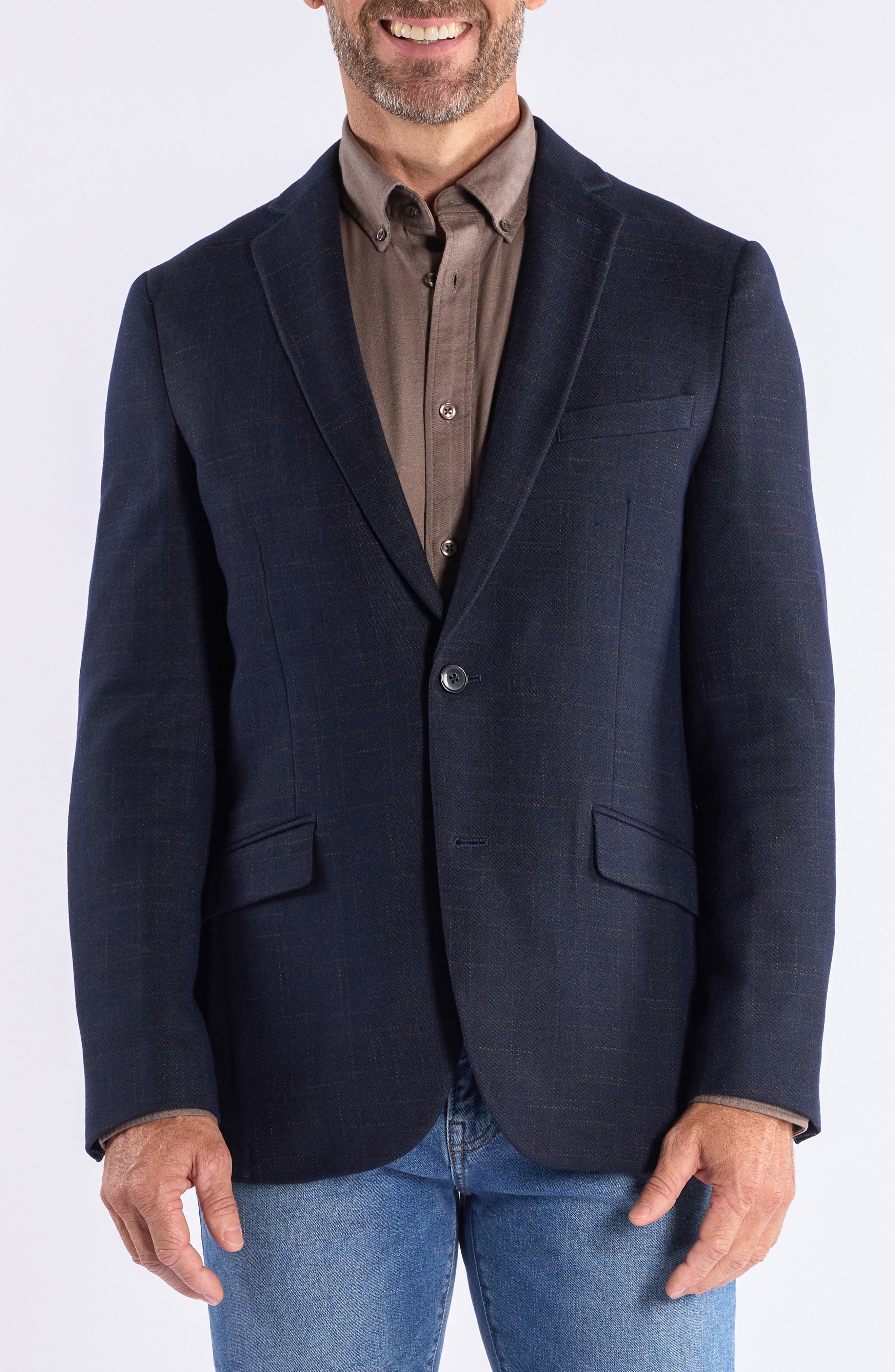 Windowpane Knit Sport Coat - image 1