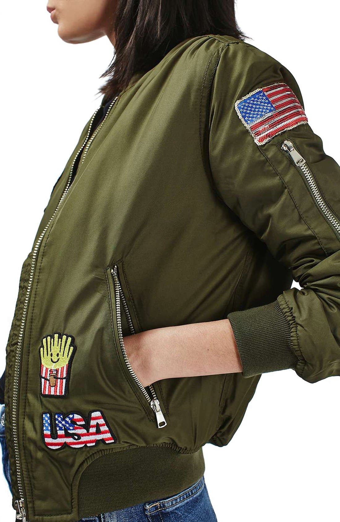 Badged MA1 Bomber Jacket - image 2