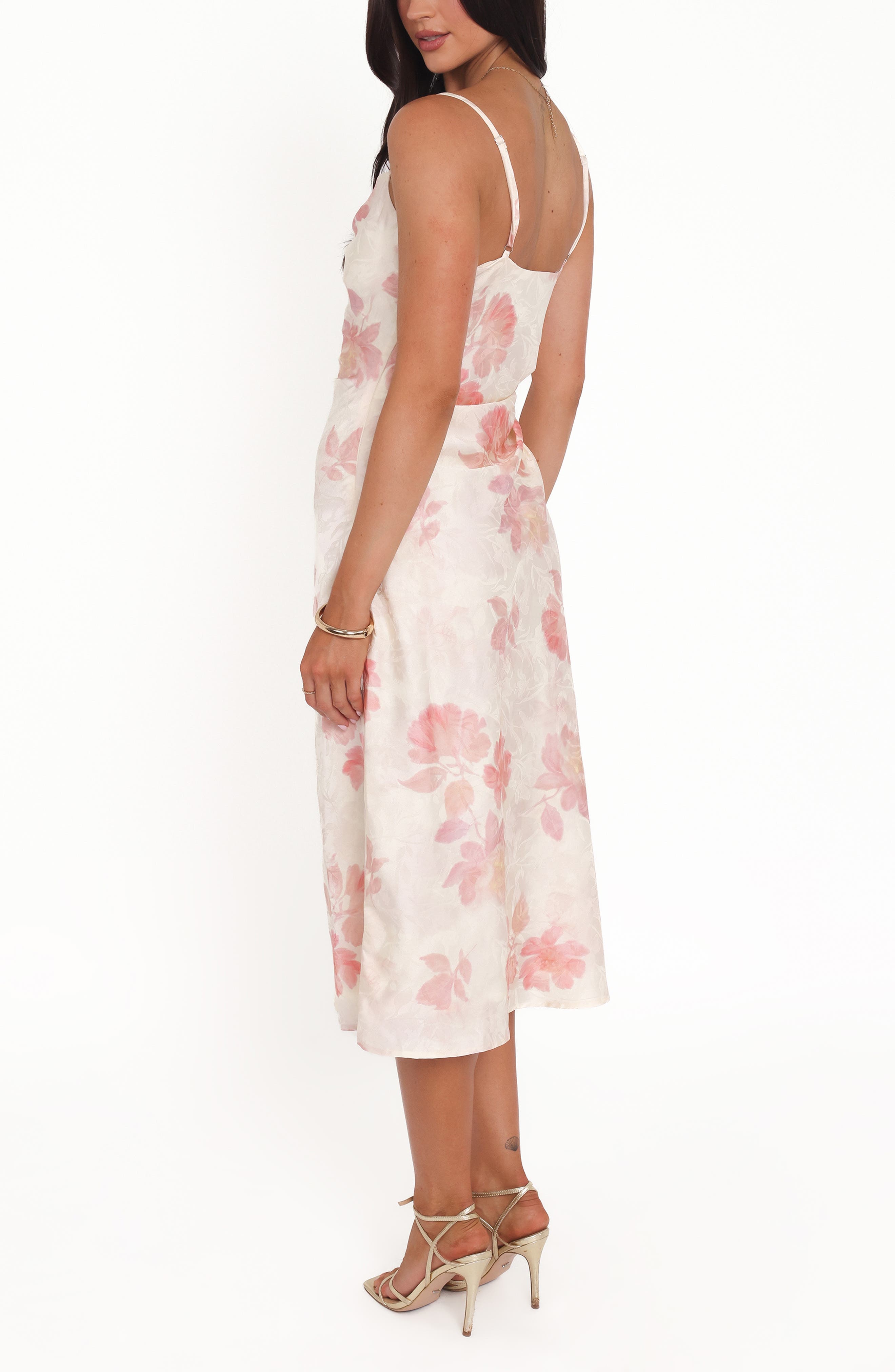 Sandrine Floral Satin Midi Dress - image 2