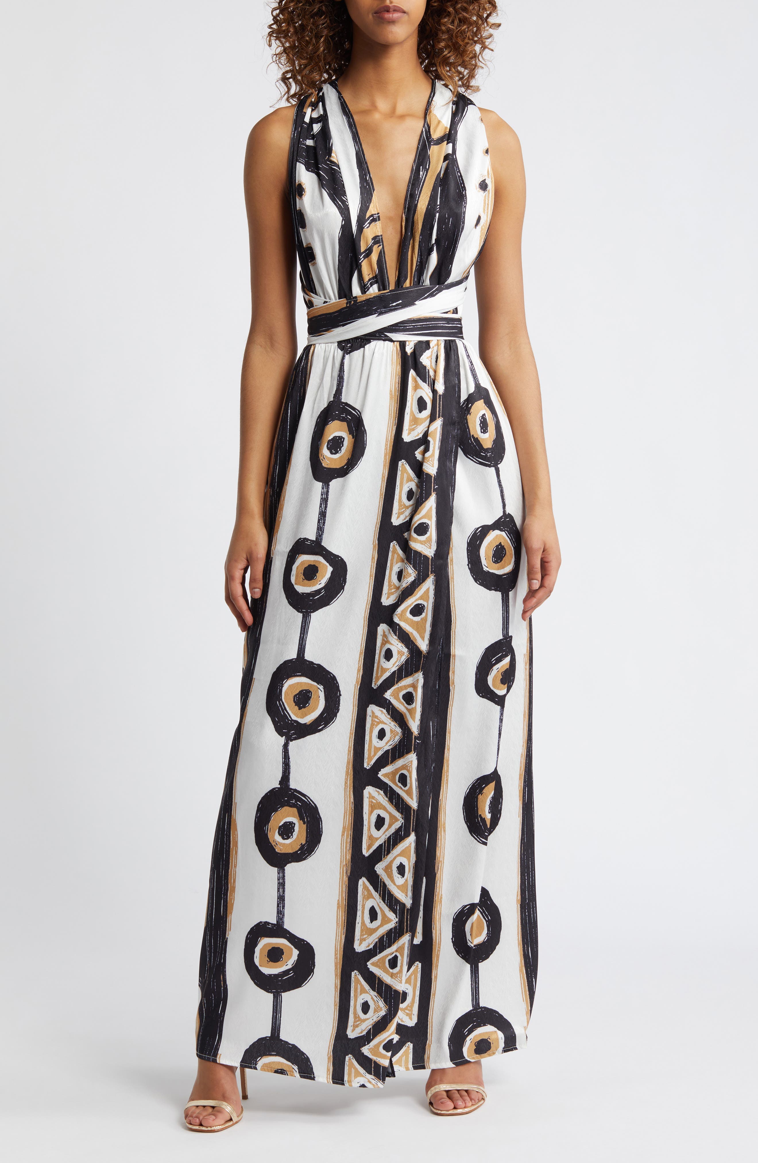 Mailys Halter Neck Wrap Dress - image 1