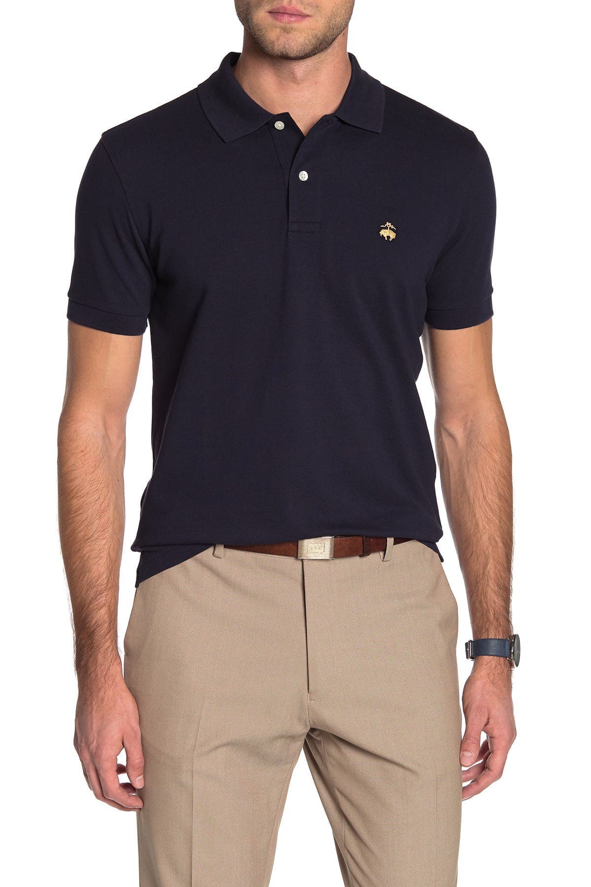 Solid Pique Slim Fit Polo - image 1