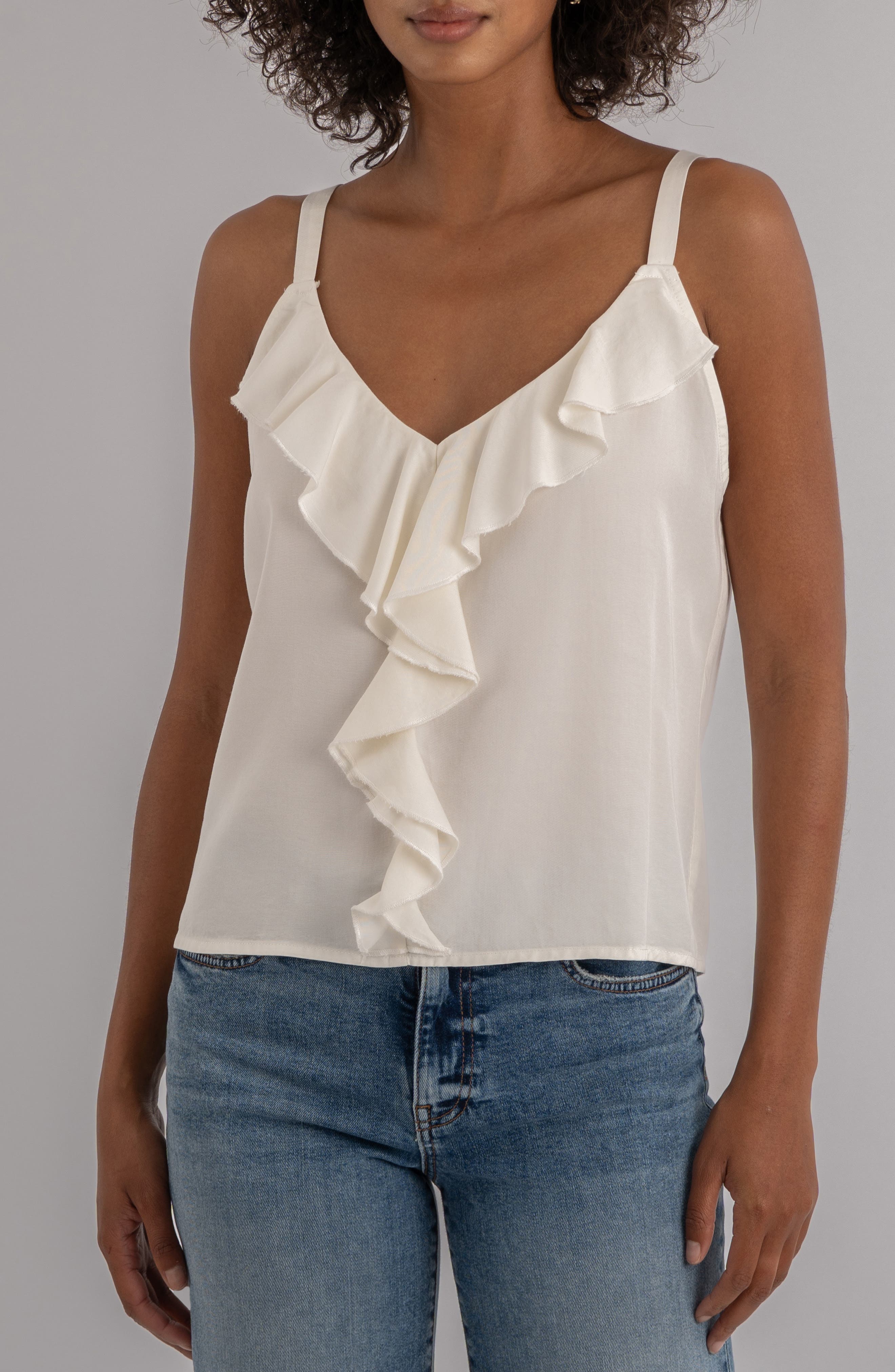 Carmen Ruffle Sleeveless Top - image 3