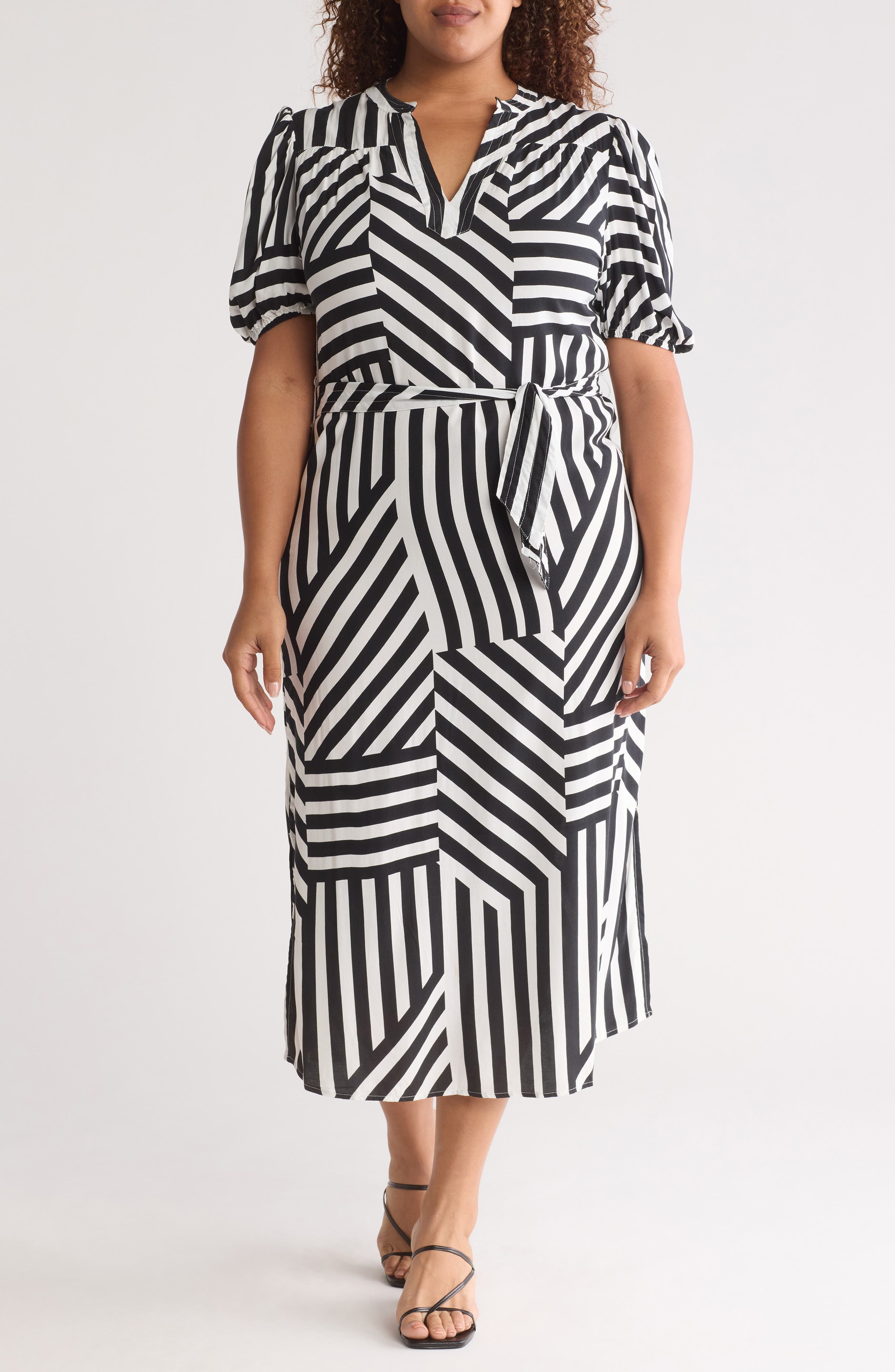 Montana Balloon Sleeve Challis Maxi Dress - image 1