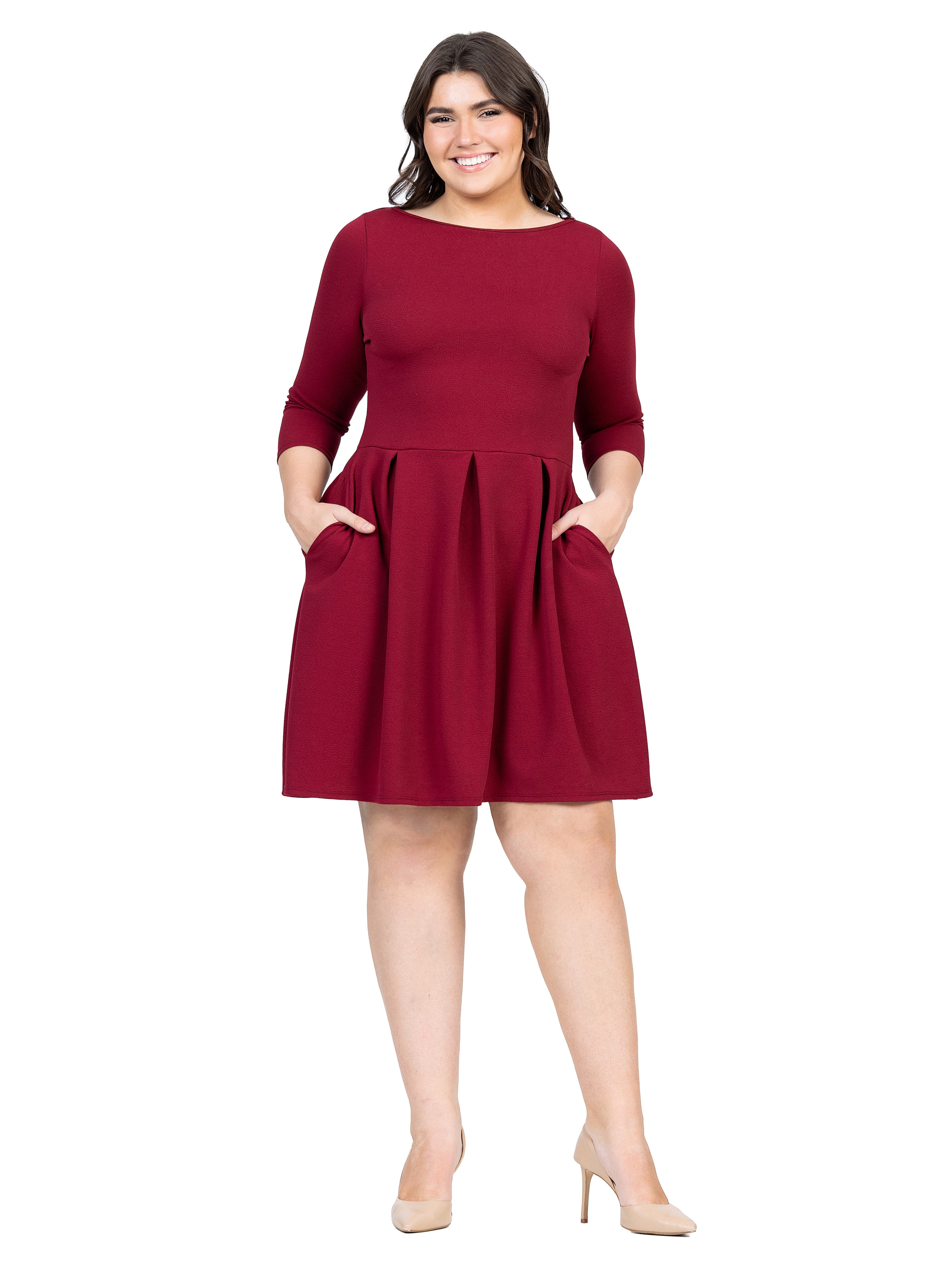 Plus Size Perfect Fit and Flare Pocket Dress - image 5